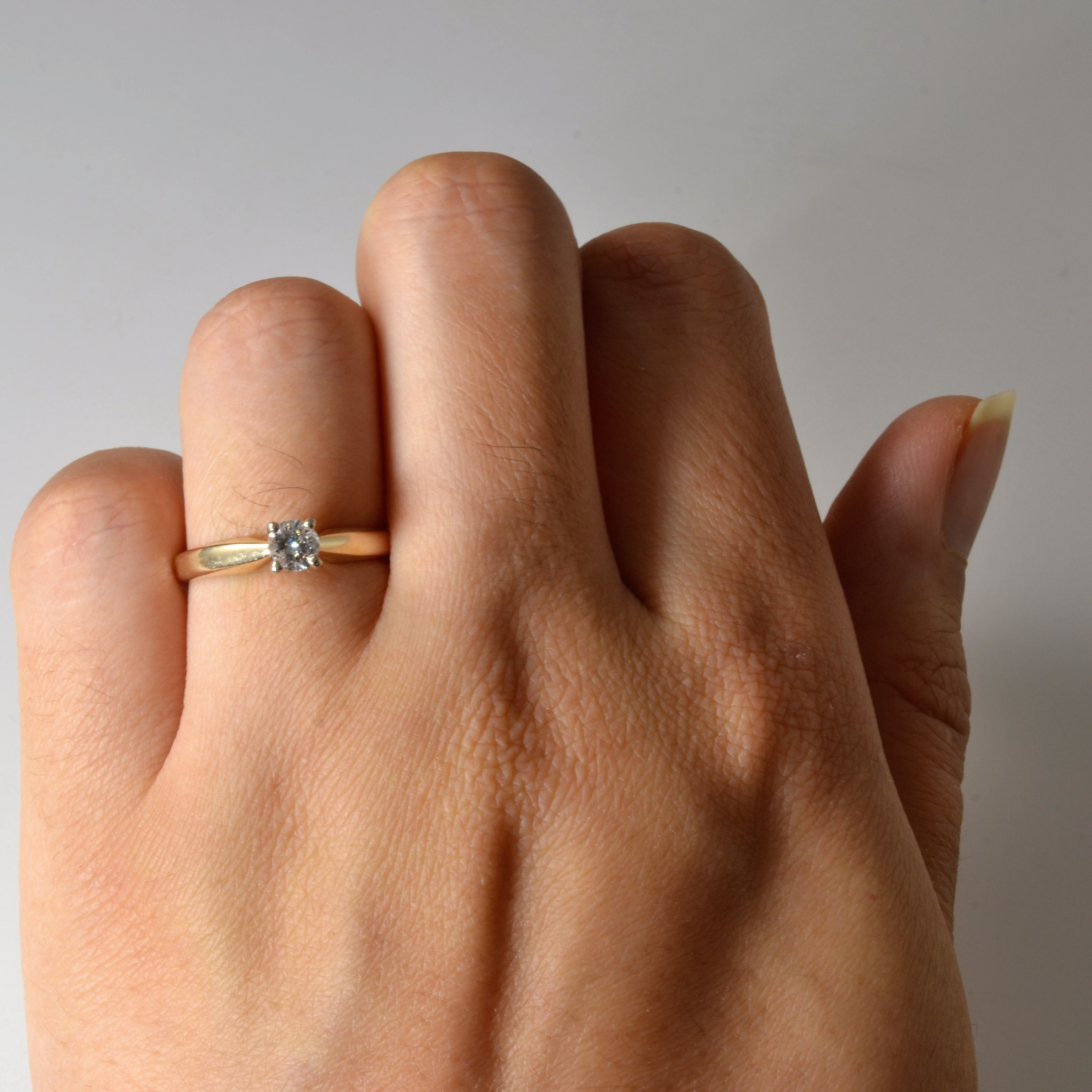 Solitaire Diamond Engagement Ring | 0.26ct | SZ 6 |