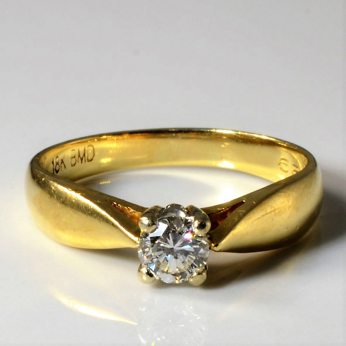Tapered Solitaire Diamond Ring | 0.23ct | SZ 6.25 |