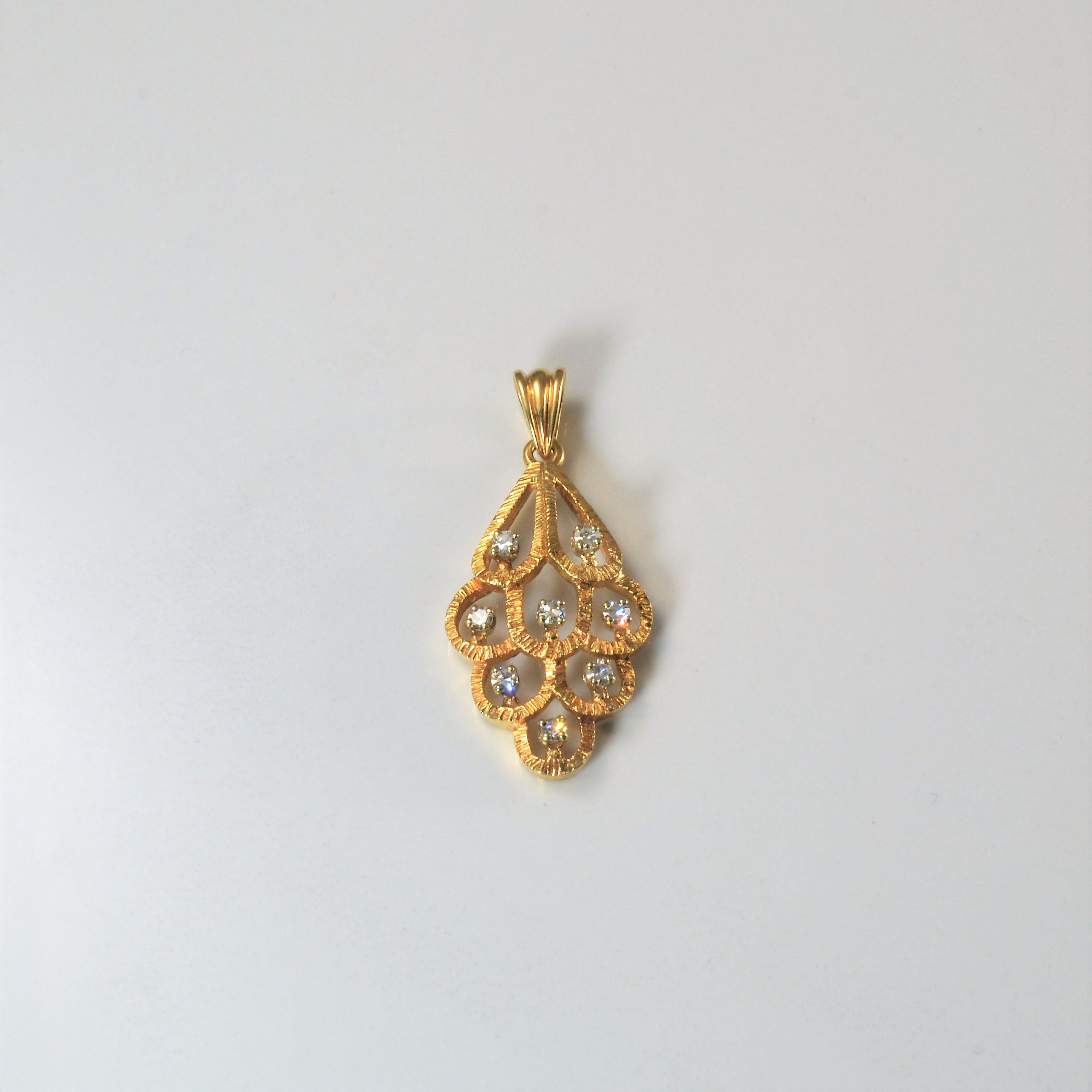 Open Work Diamond Drop Pendant | 0.20ctw |