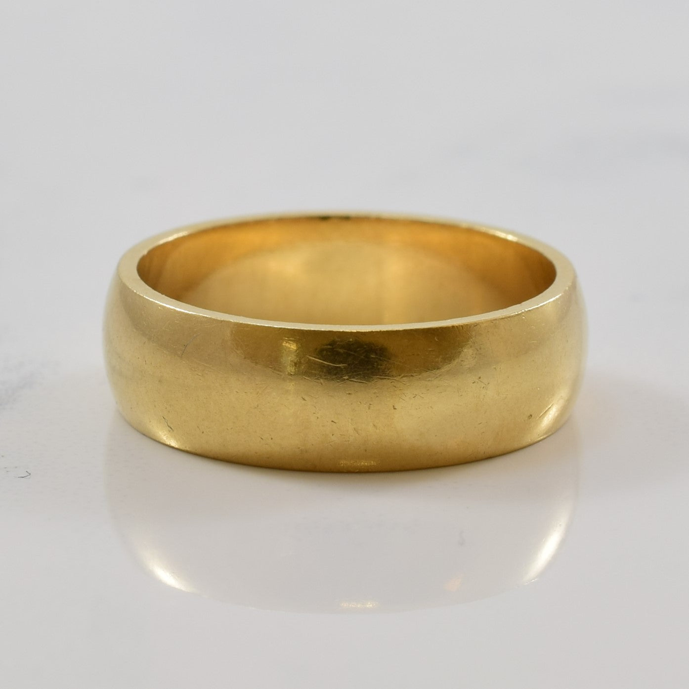 Bague de cigare classique en or jaune | Taille 4,75 |