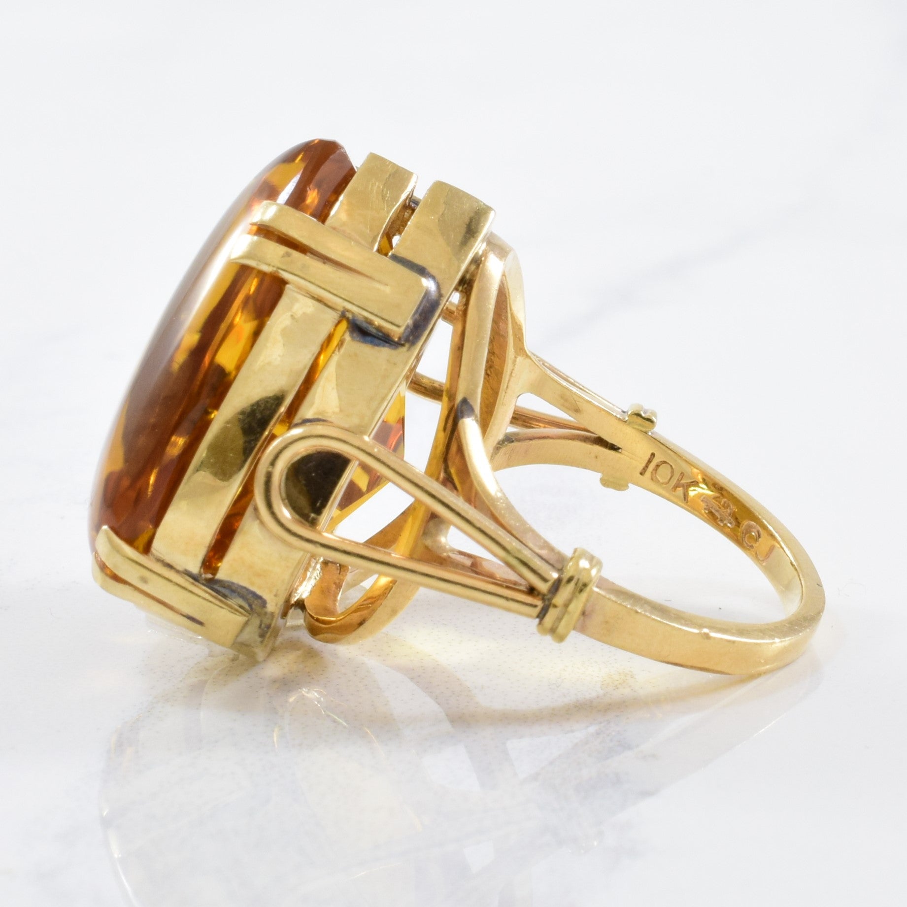 Citrine Heart Cocktail Ring | 30.00ct | SZ 6 |