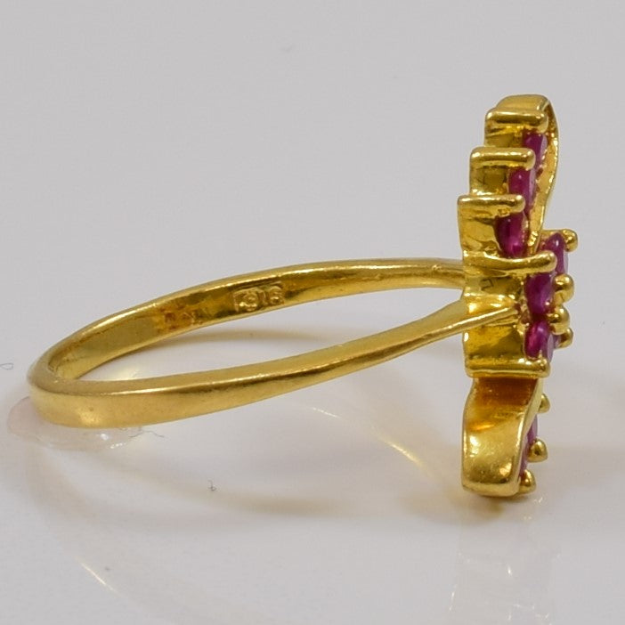 Cascading Ruby Cocktail Ring | 0.50ctw | SZ 6.5 |