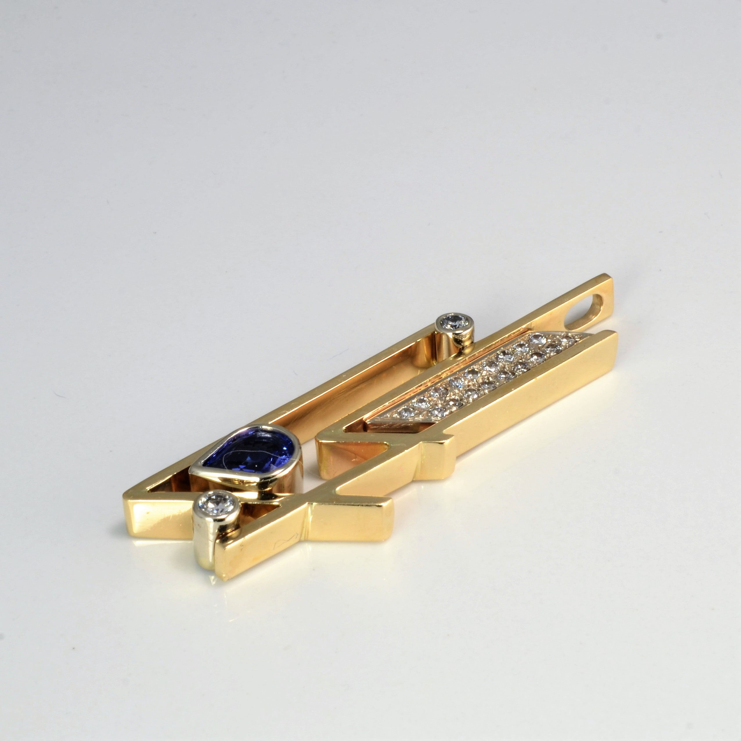 Geometric Tanzanite Pendant | 0.65ctw, 1.02ct |