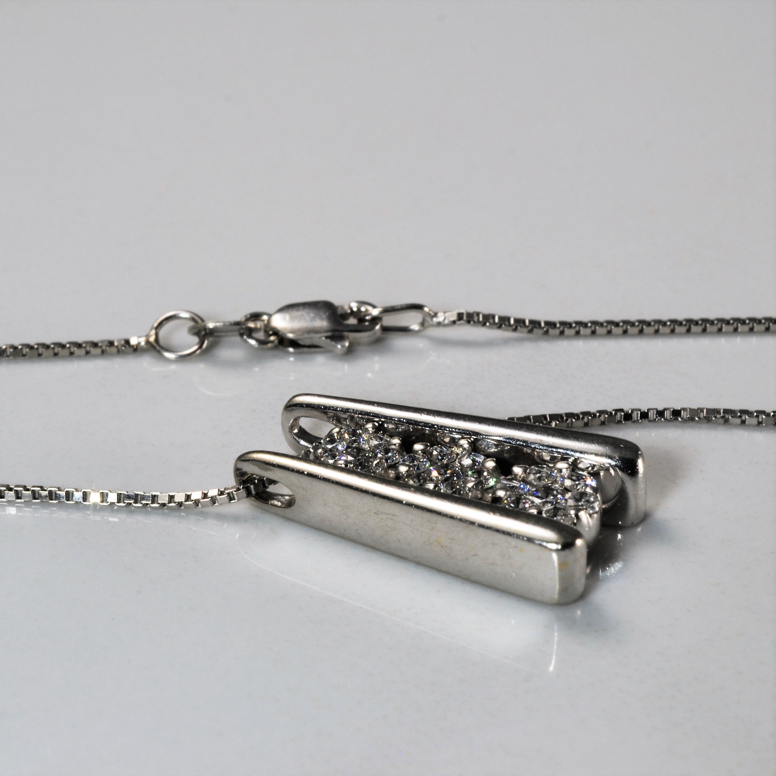 Triple Diamond Cluster Necklace | 0.47ctw | 18" |