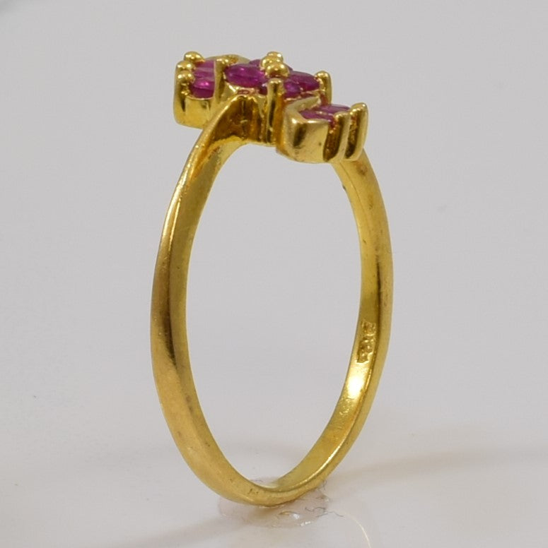 Cascading Ruby Cocktail Ring | 0.50ctw | SZ 6.5 |