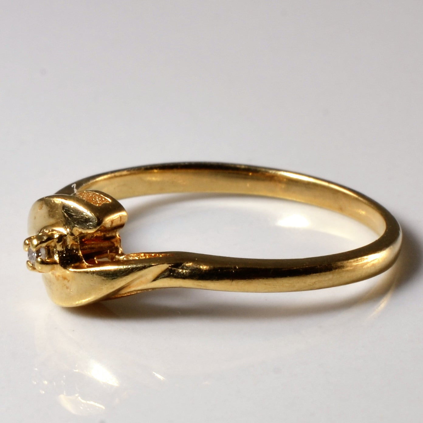 Bague diamant contourné | 0,01 ct | Taille 5 |