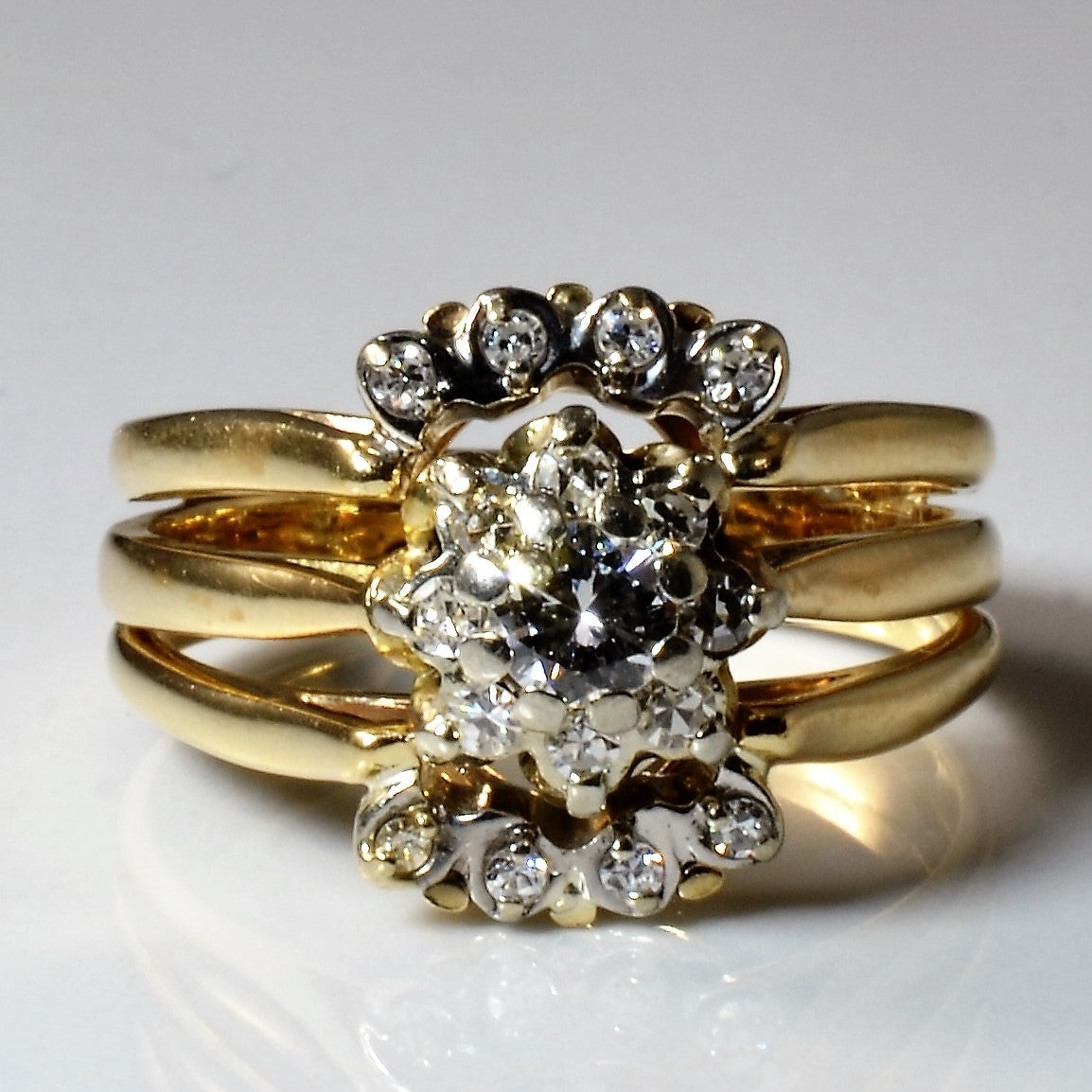 Soldered Three Ring Wedding Set | 0.56ctw | SZ 8.25 |