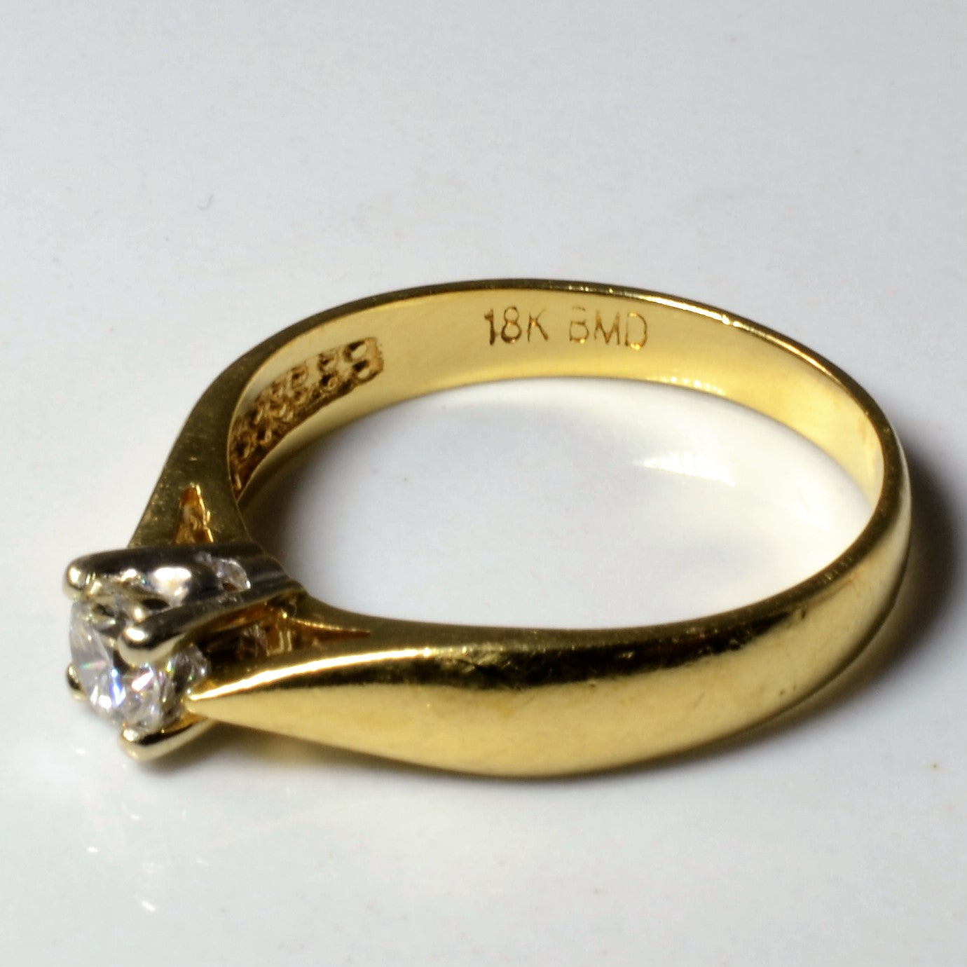 Tapered Solitaire Diamond Ring | 0.23ct | SZ 6.25 |