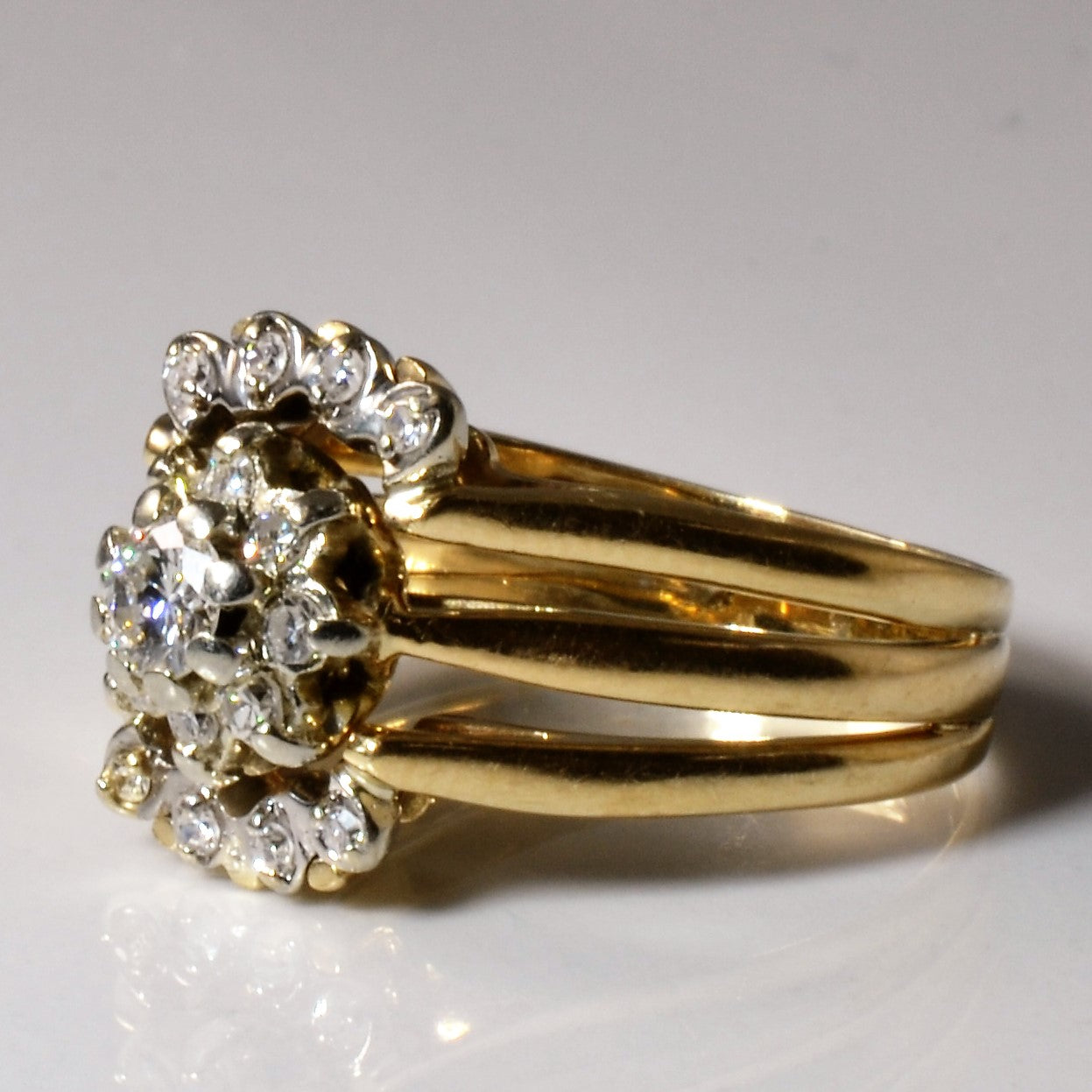 Soldered Three Ring Wedding Set | 0.56ctw | SZ 8.25 |