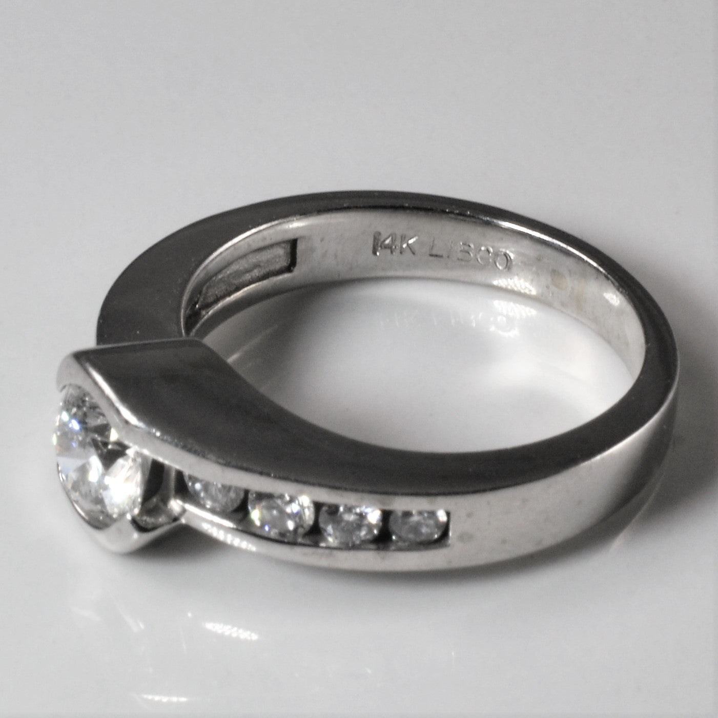 Channel Set Diamond Bypass Ring | 0.89ctw | SZ 6.5 |