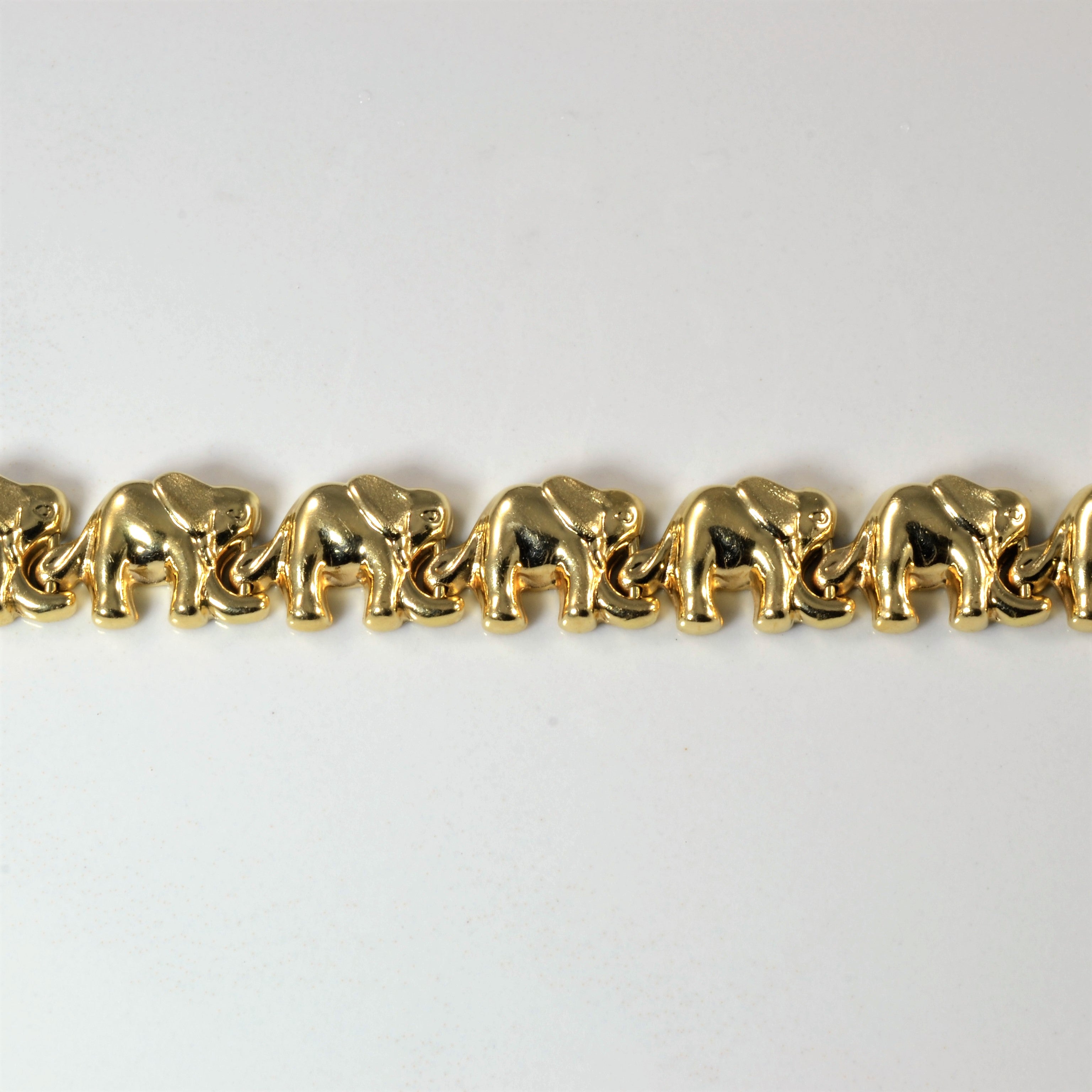 Bracelet éléphant en or massif | 20 cm |