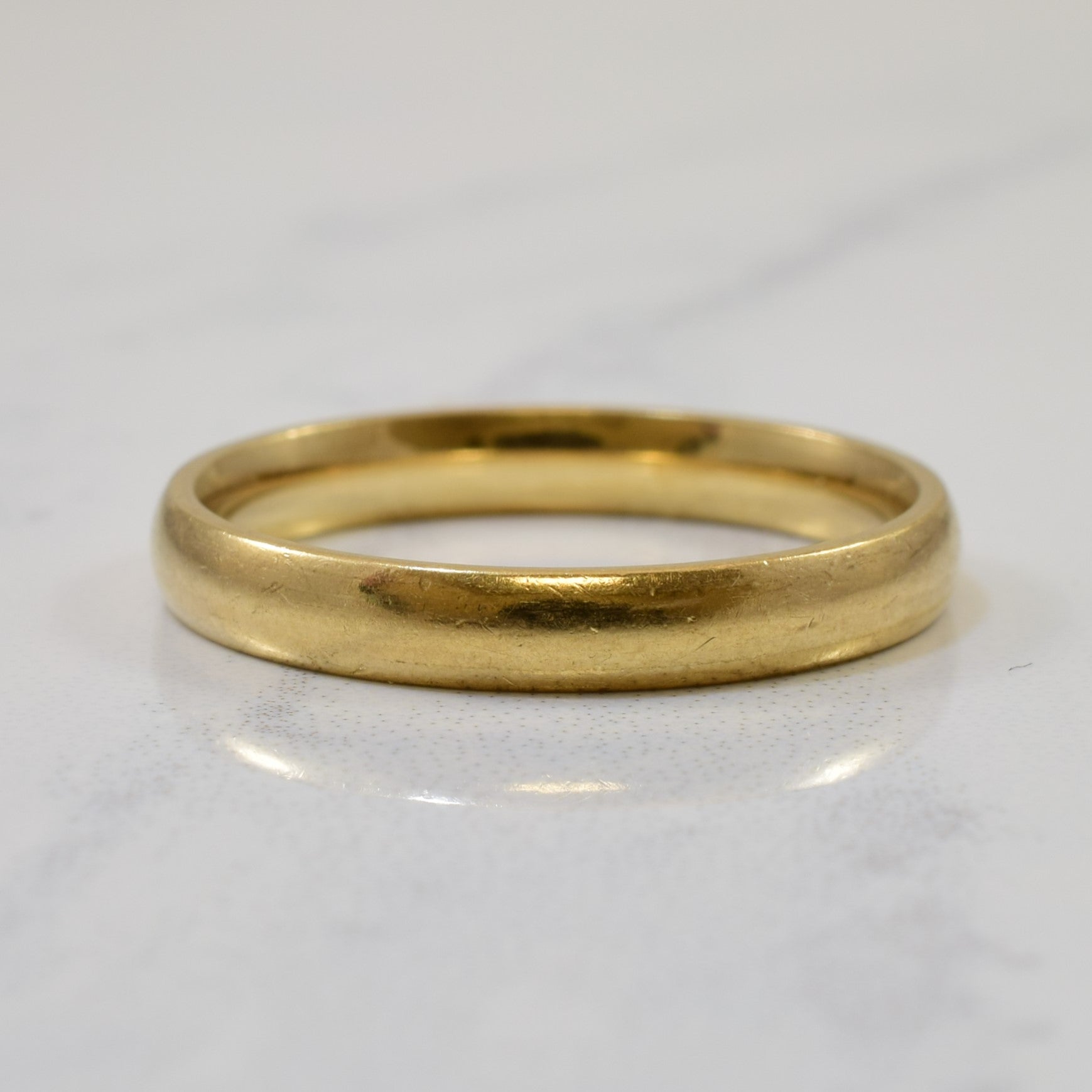 Flat Back Yellow Gold Band | SZ 8.25 |