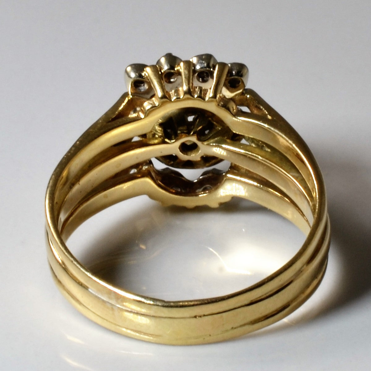 Soldered Three Ring Wedding Set | 0.56ctw | SZ 8.25 |