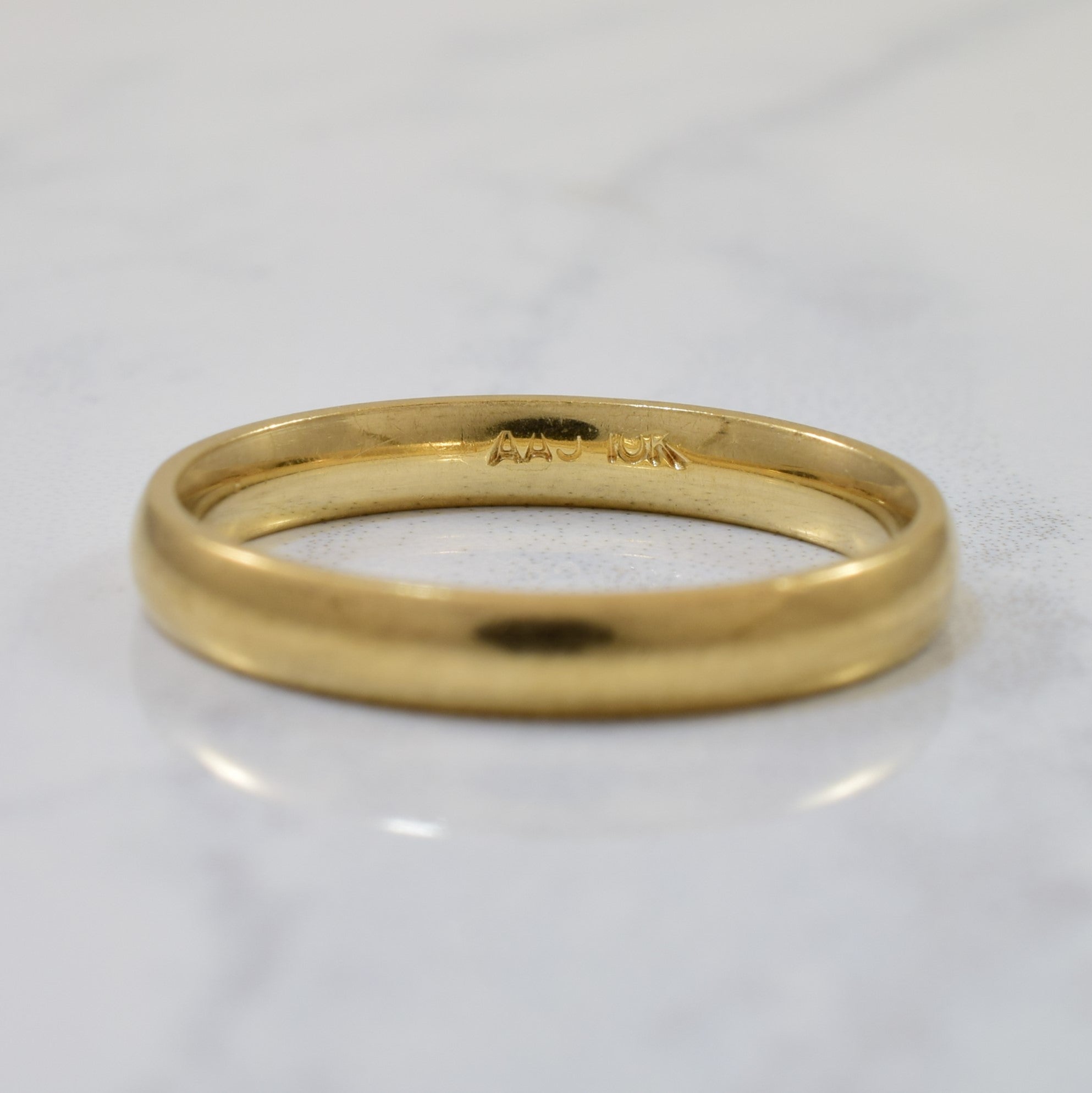 Flat Back Yellow Gold Band | SZ 8.25 |