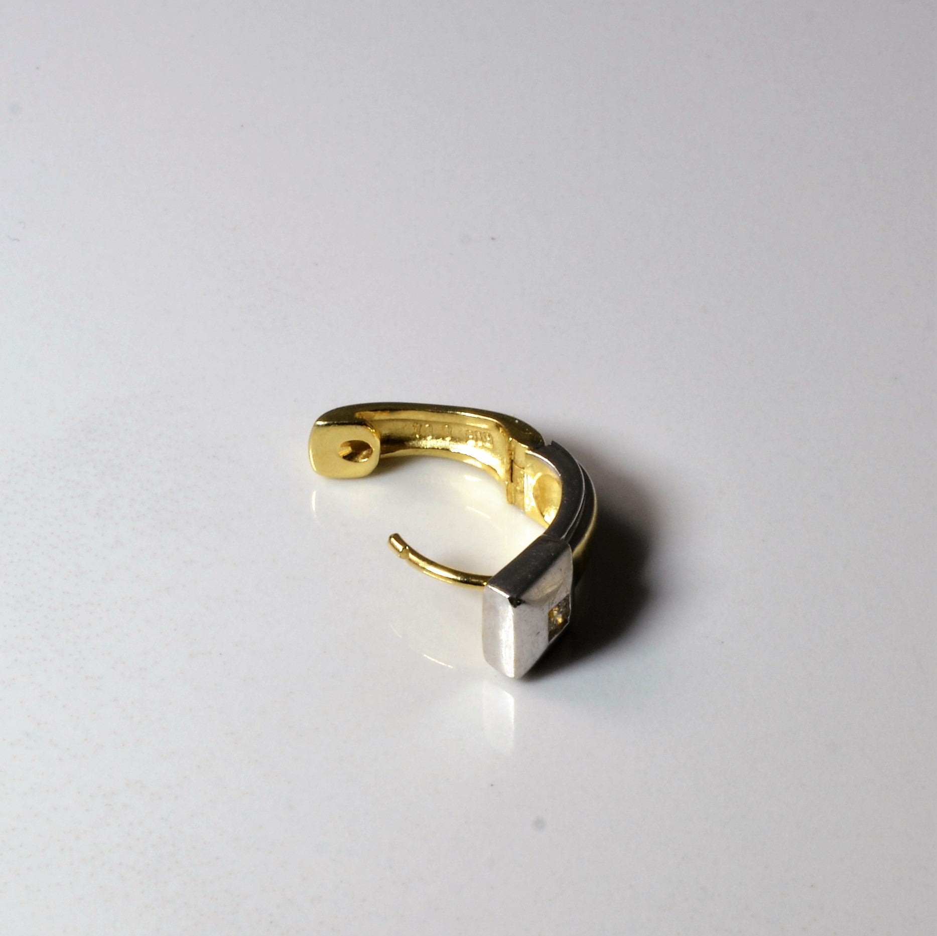 Flush Set Diamond Huggie Earrings | 0.08ctw |
