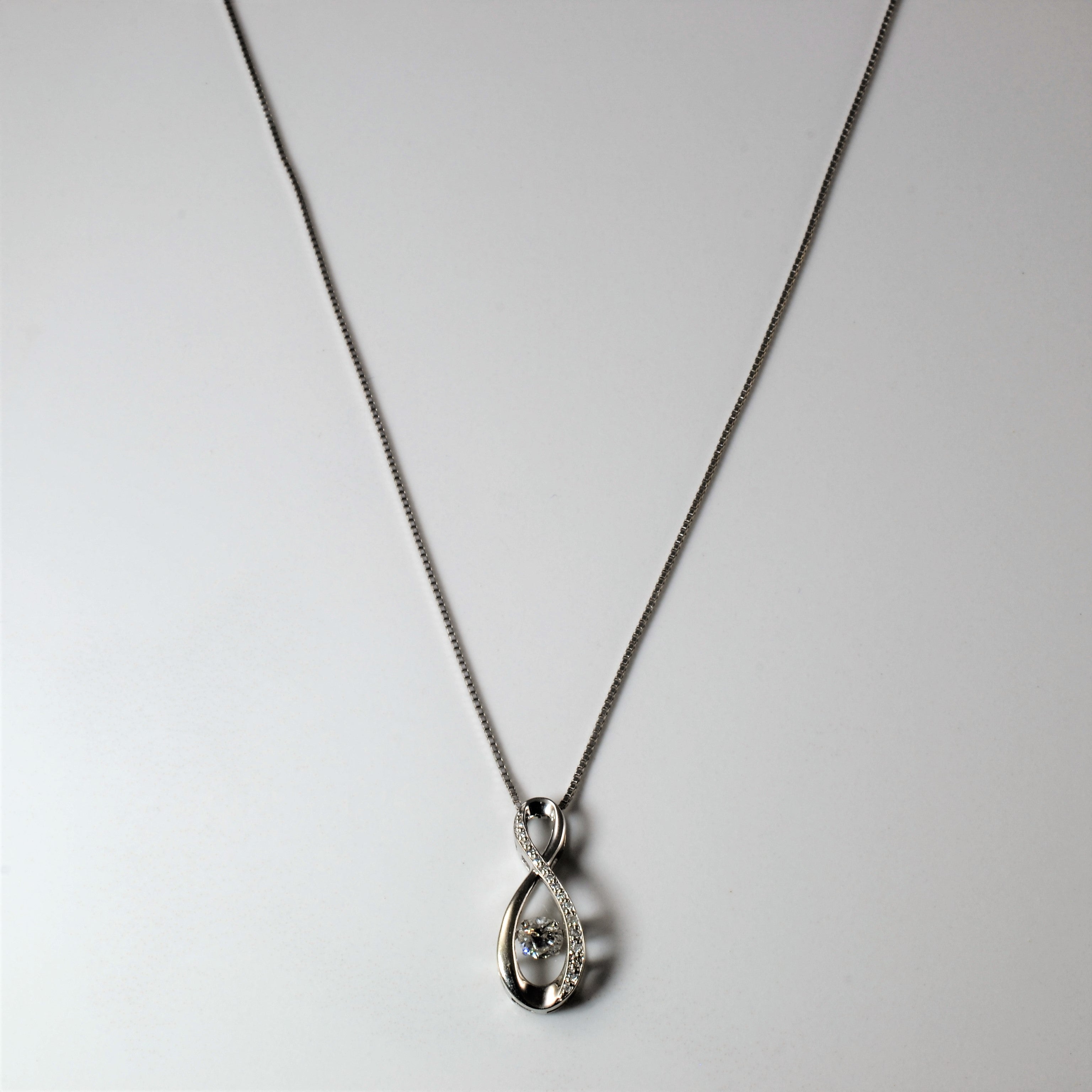 Hanging Diamond Drop Pendant Necklace | 0.34ctw | 18"|