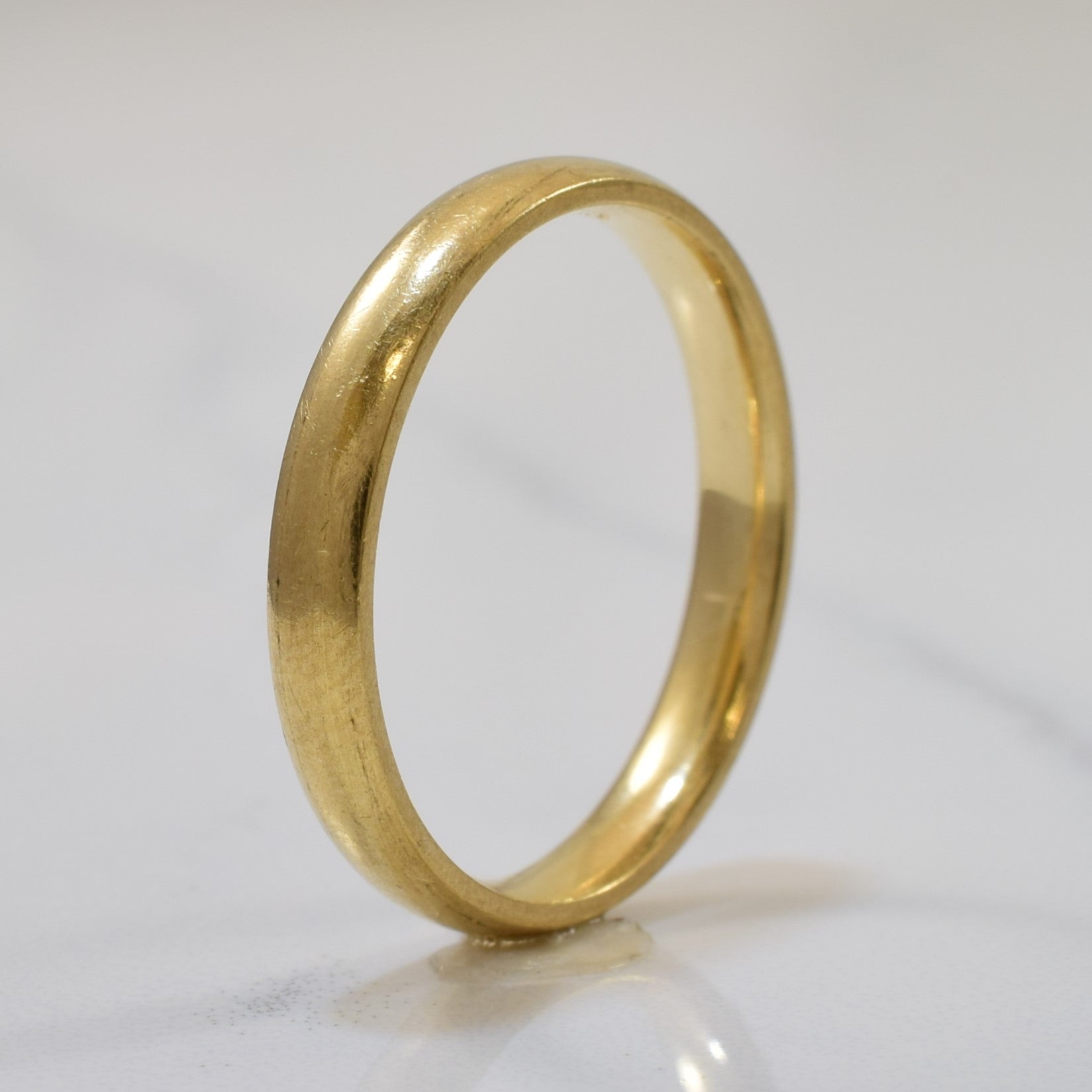 Flat Back Yellow Gold Band | SZ 8.25 |