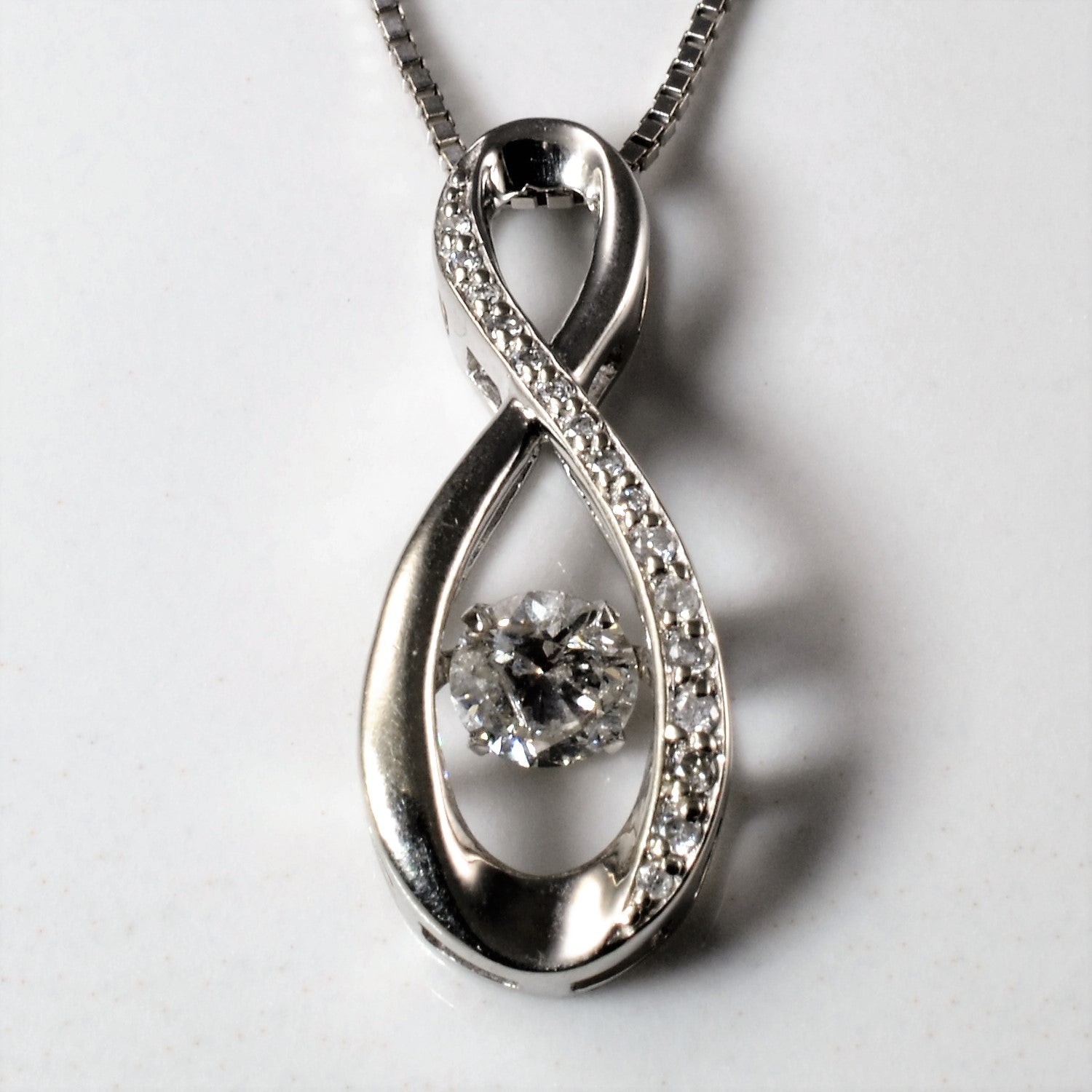 Hanging Diamond Drop Pendant Necklace | 0.34ctw | 18"|