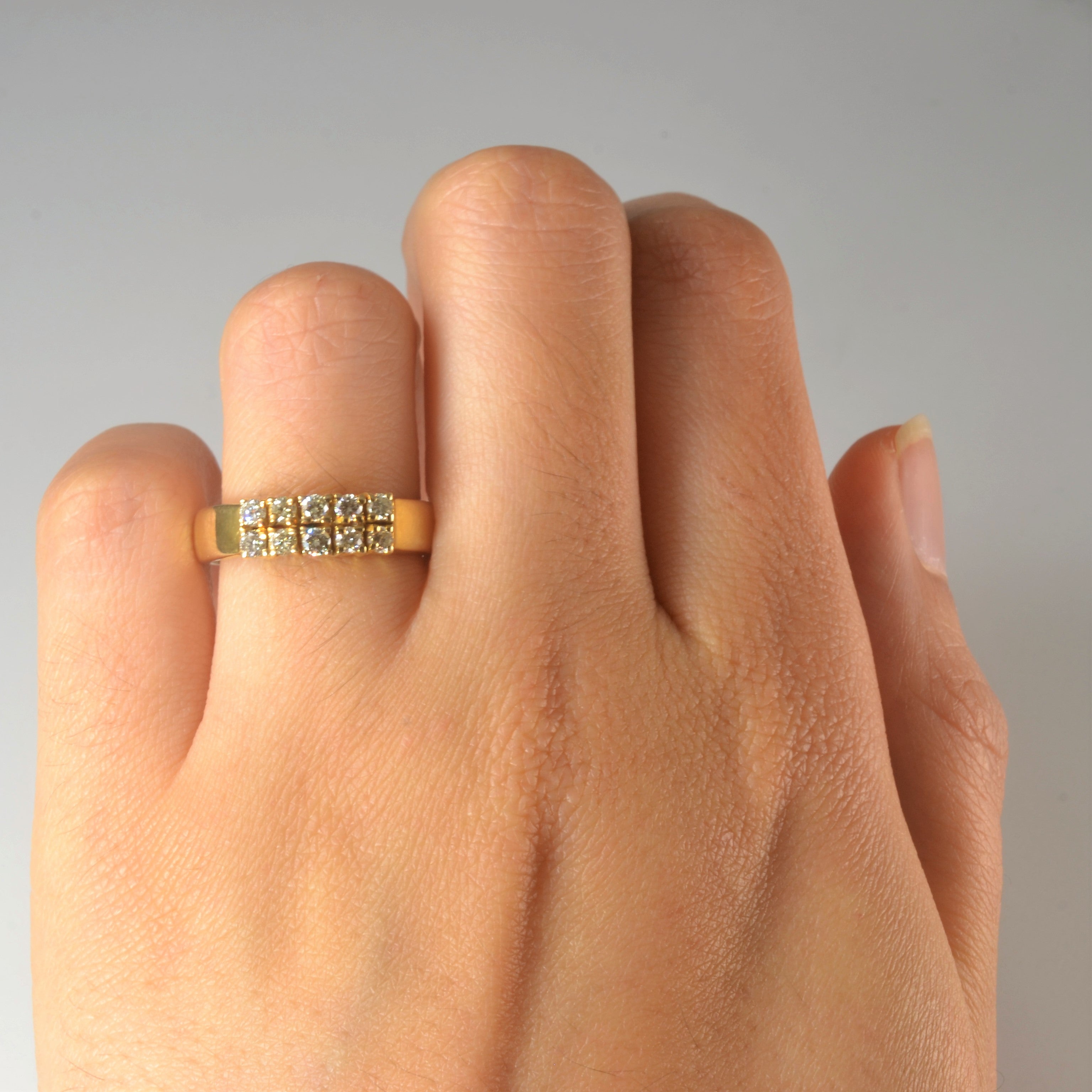Double Row Diamond Band | 0.40ctw | SZ 6.75 |