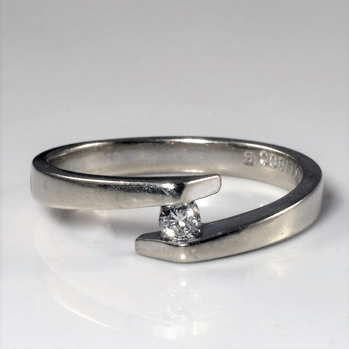 Bypass Tension Set Diamond Ring | 0.06ct | SZ 6 |