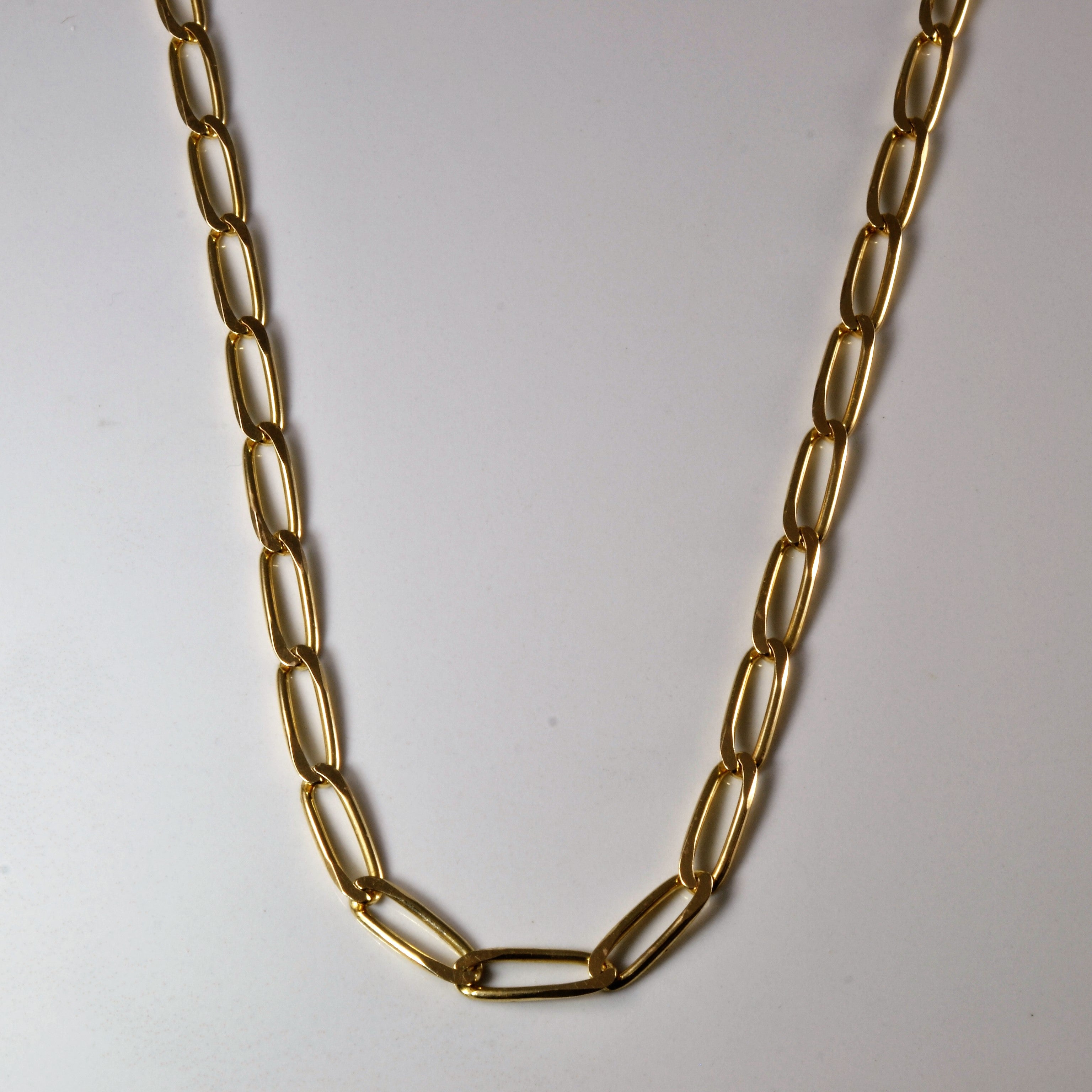 10k Yellow Gold Elongated Cable Chain | 18" |