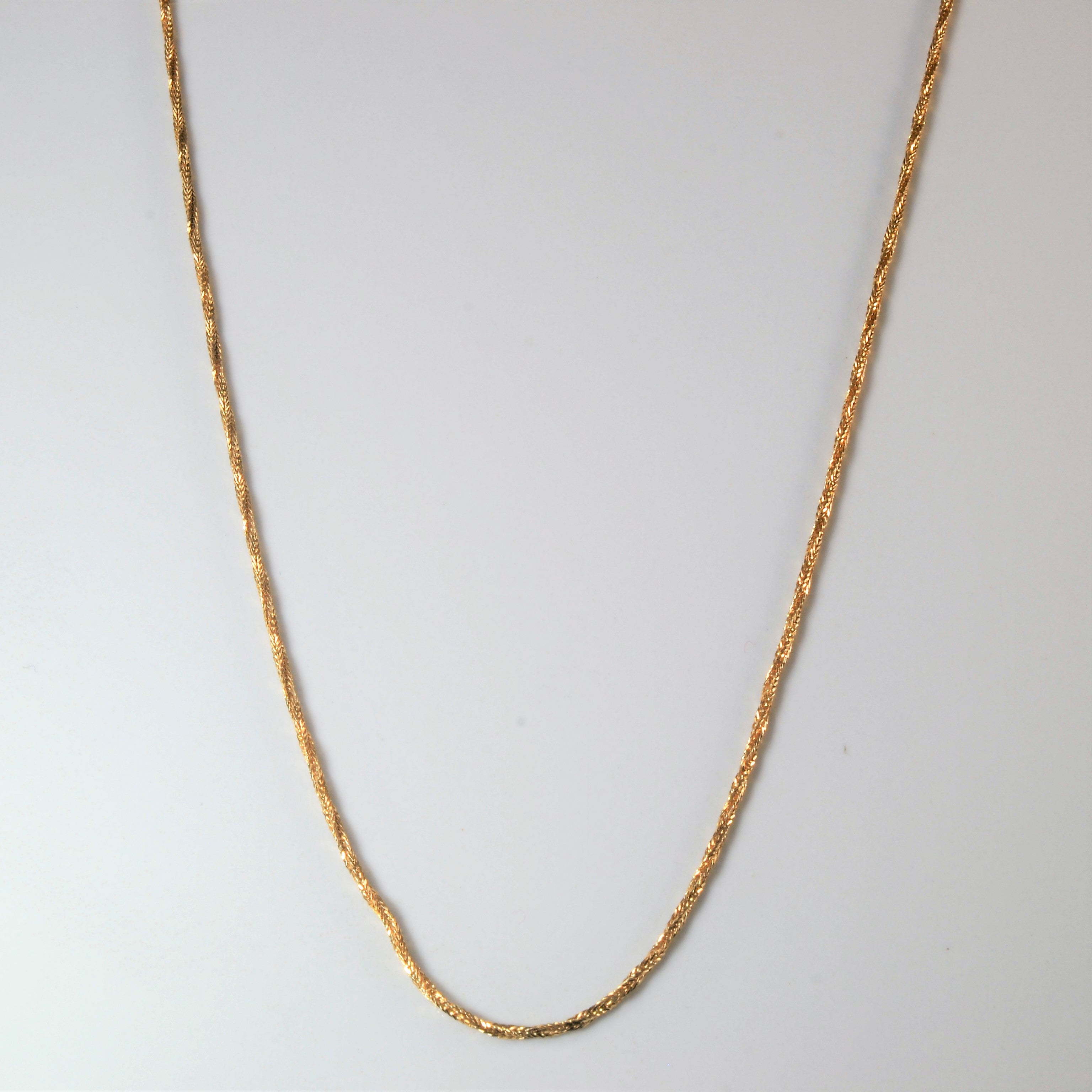 10k Yellow Gold Twisted Wheat Chain | 18" |