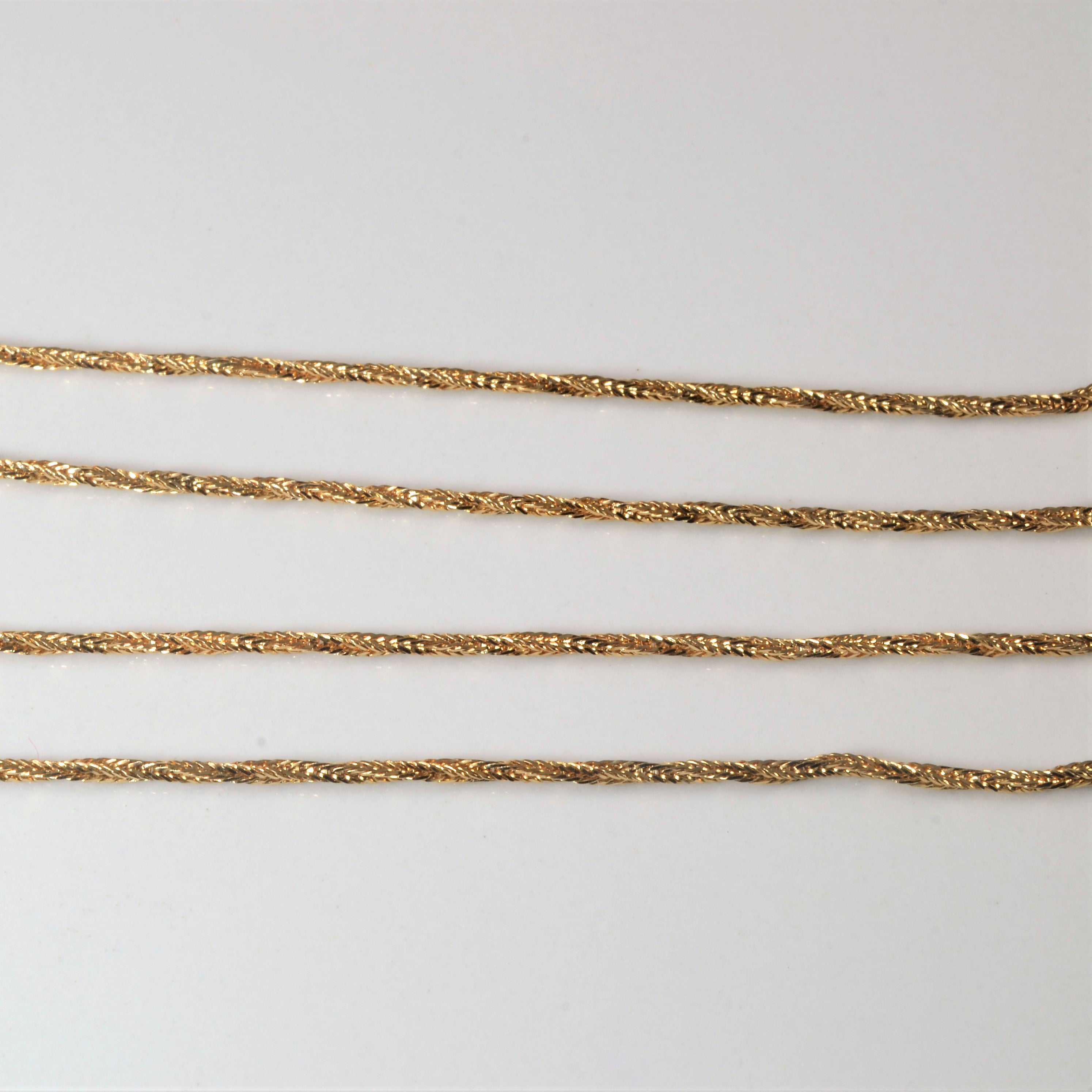 10k Yellow Gold Twisted Wheat Chain | 18" |