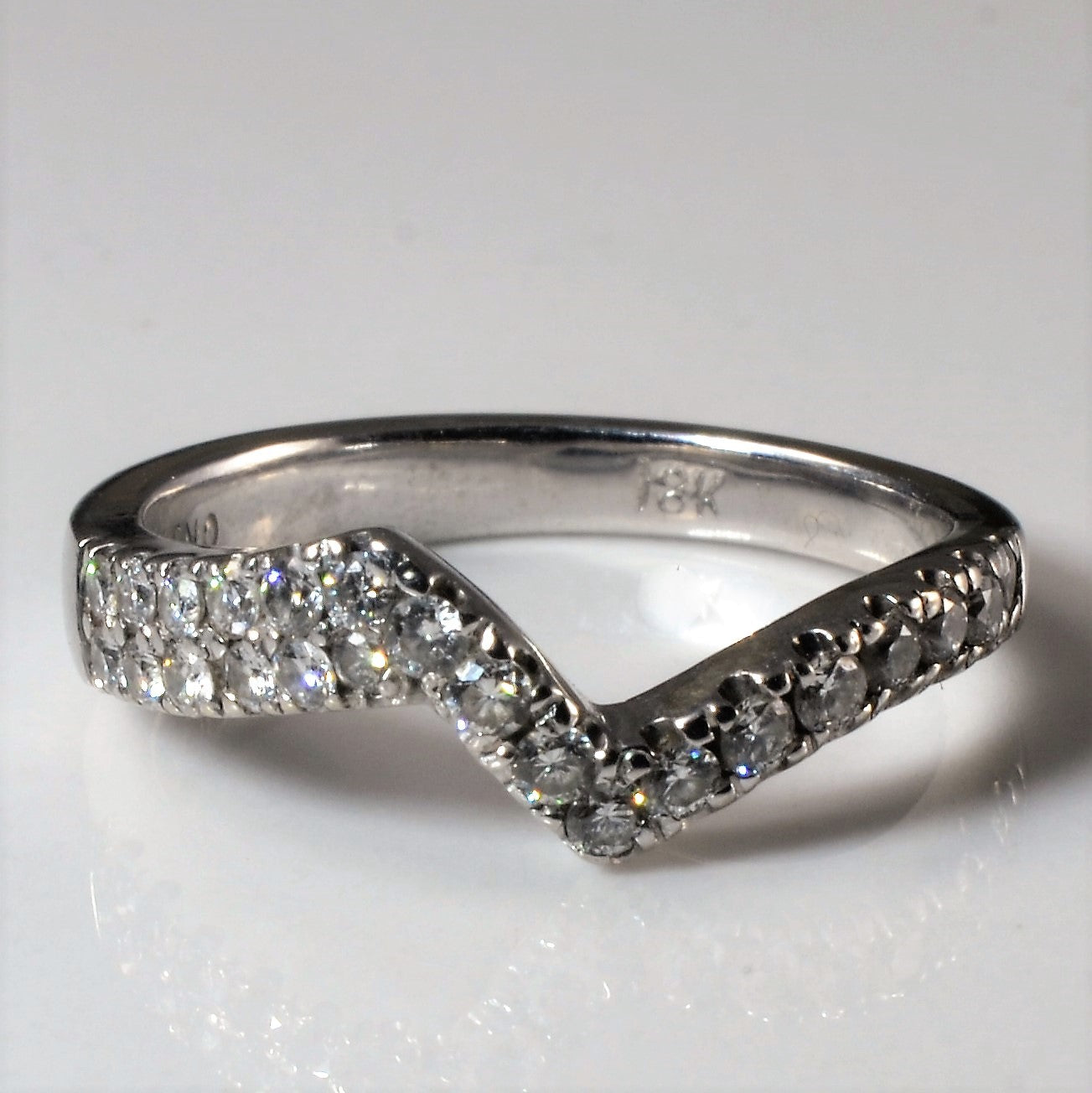Abstract Diamond Contour Band | 0.32ctw | SZ 4.5 |