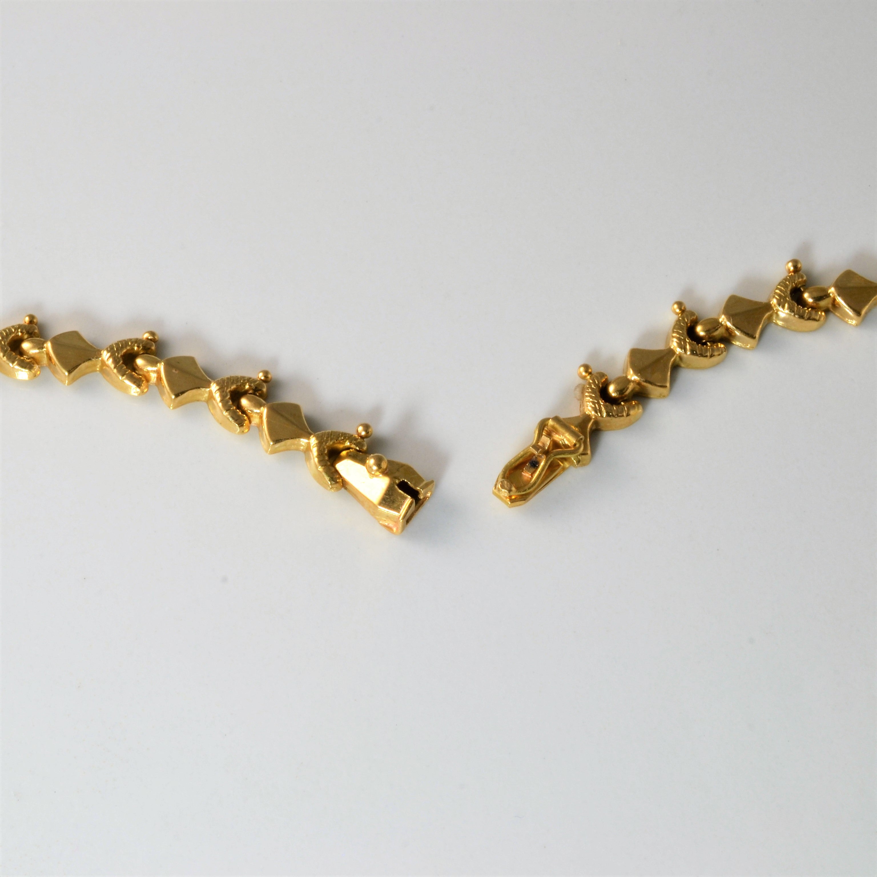 Yellow Gold Drop Bead Necklace | 18" |