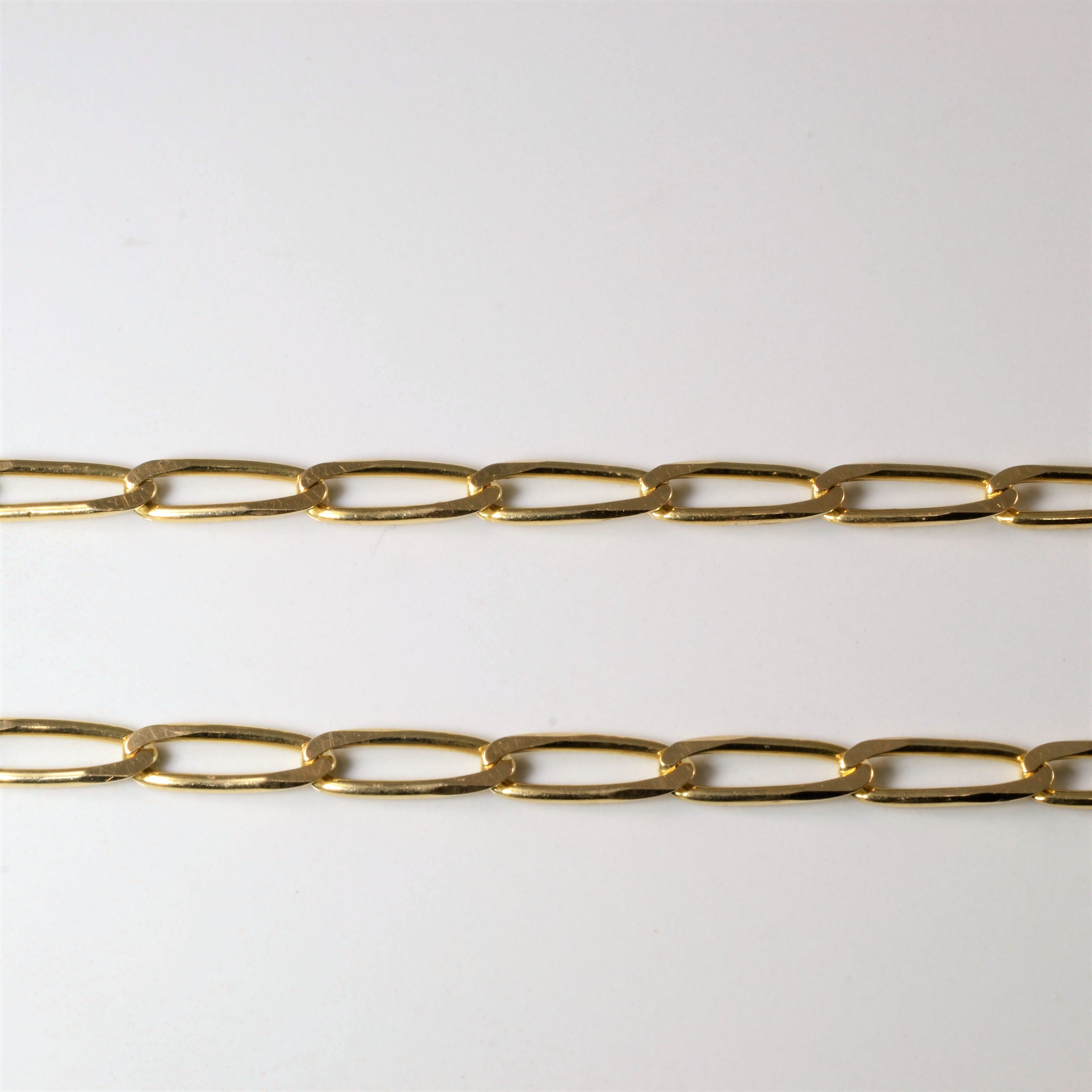 10k Yellow Gold Elongated Cable Chain | 18" |