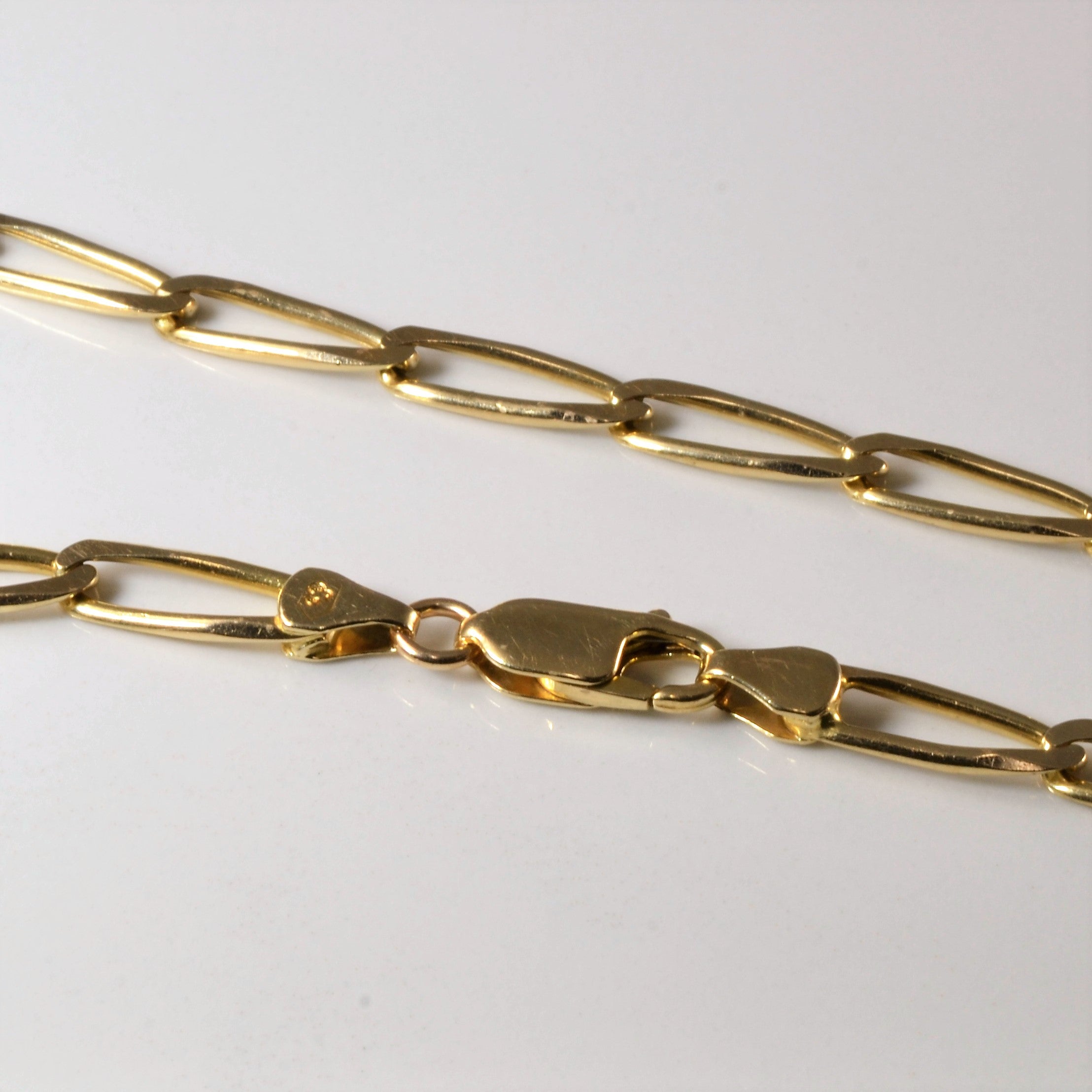 10k Yellow Gold Elongated Cable Chain | 18" |