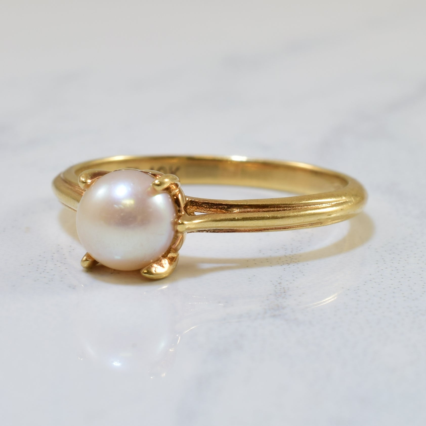 Solitaire Pearl Ring | 1.15ct | SZ 6 |
