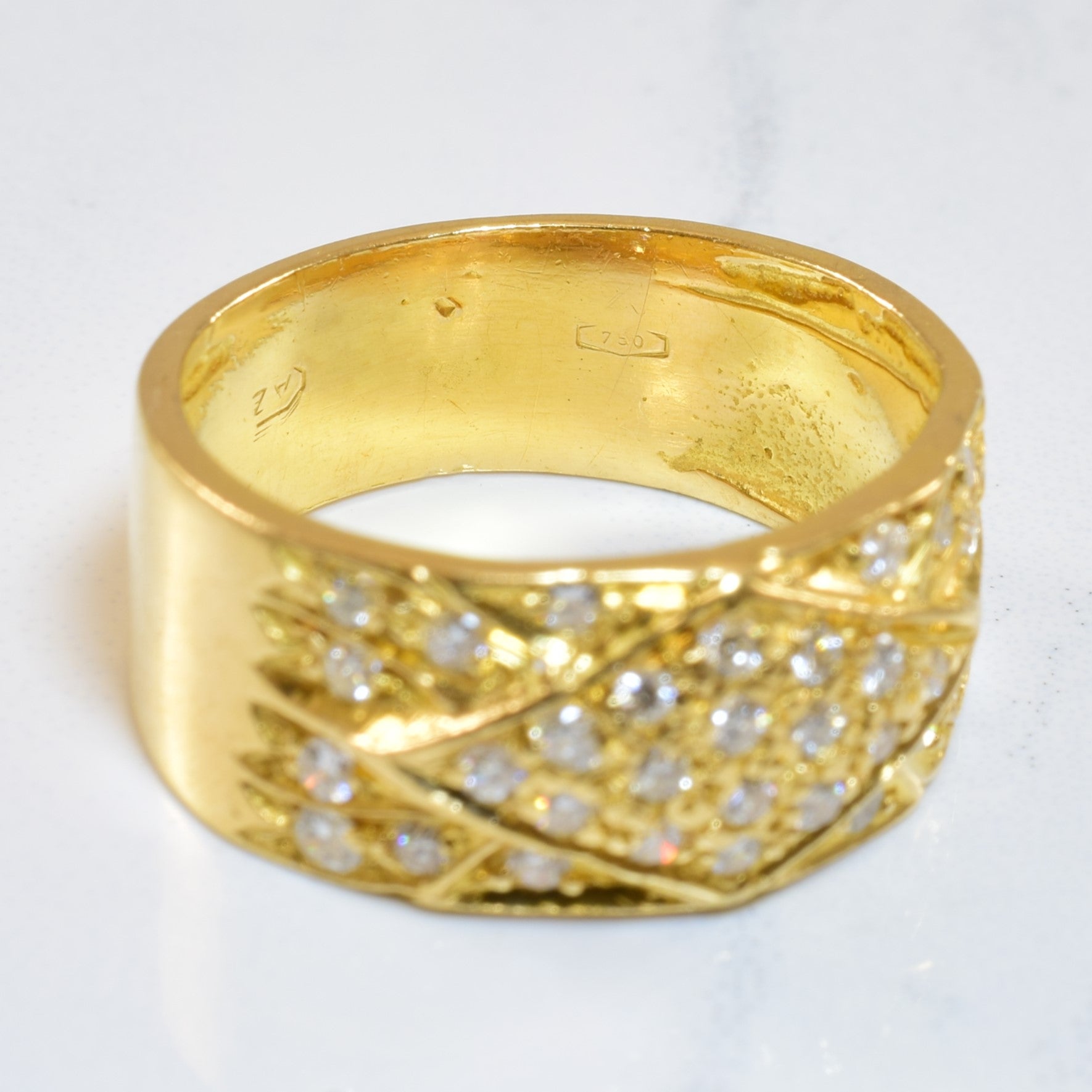Pave Diamond Wide Band | 0.50ctw | SZ 7.75 |