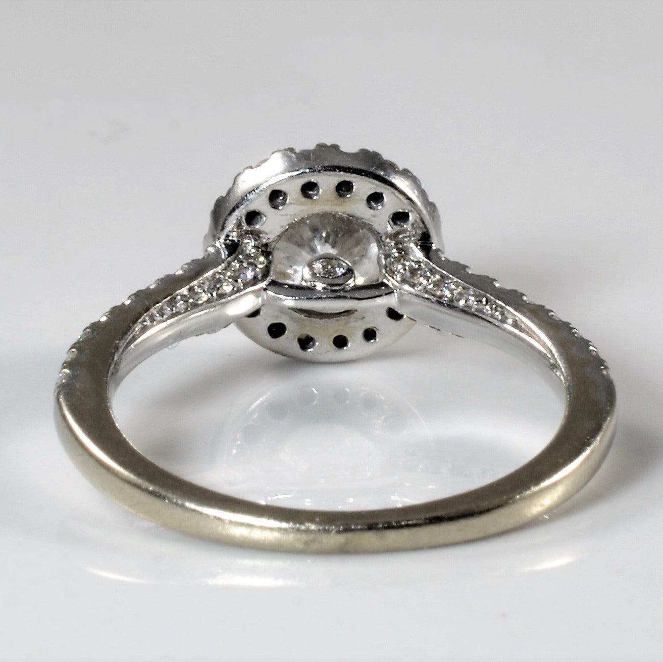 Diamond Gallery Halo Engagement Ring | 1.32ctw | SZ 5.5 |