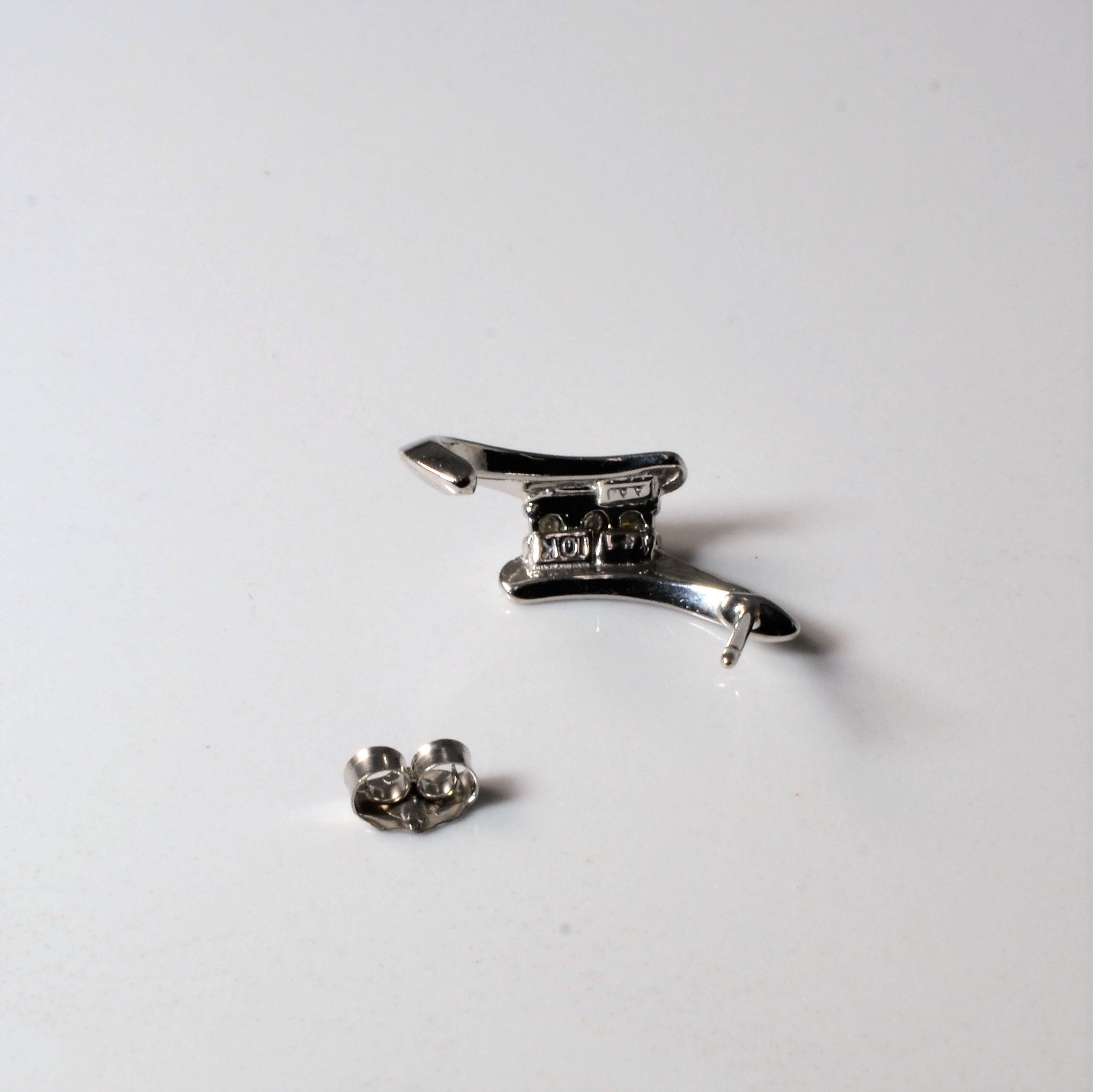 Three Stone Diamond Bypass Earrings | 0.12ctw |