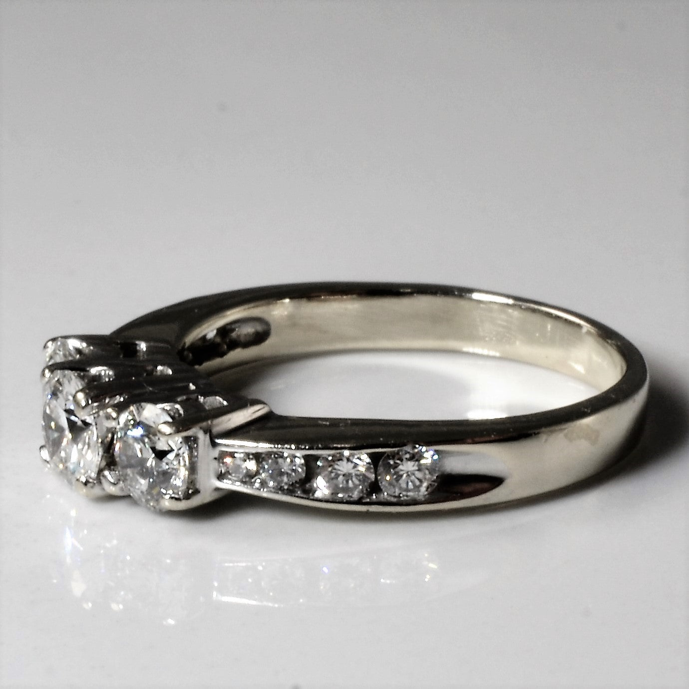 Three Stone Diamond Engagement Ring | 0.96ctw | SZ 5.75 |