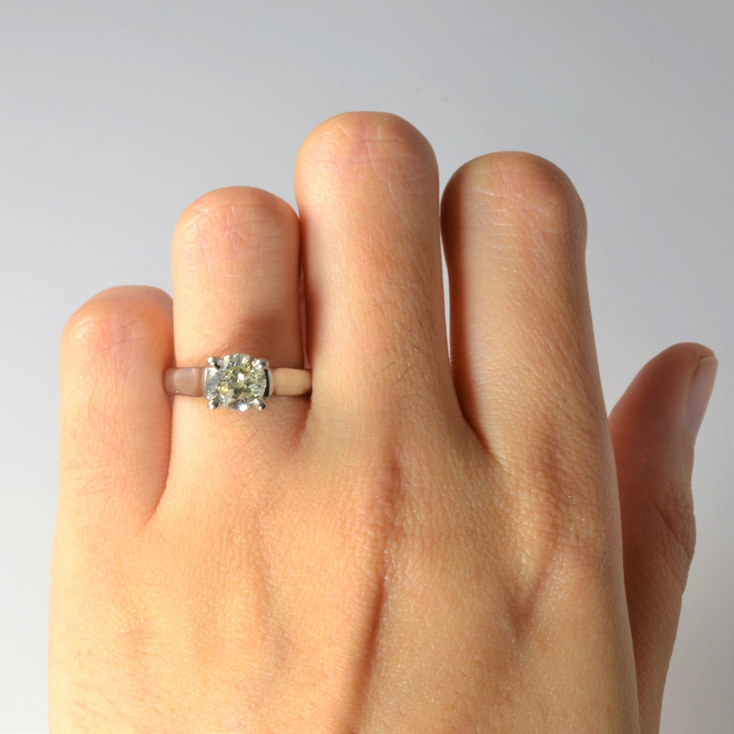 Wide Band Yellow Diamond Engagement Ring | 1.15ct | SZ 4.75 |