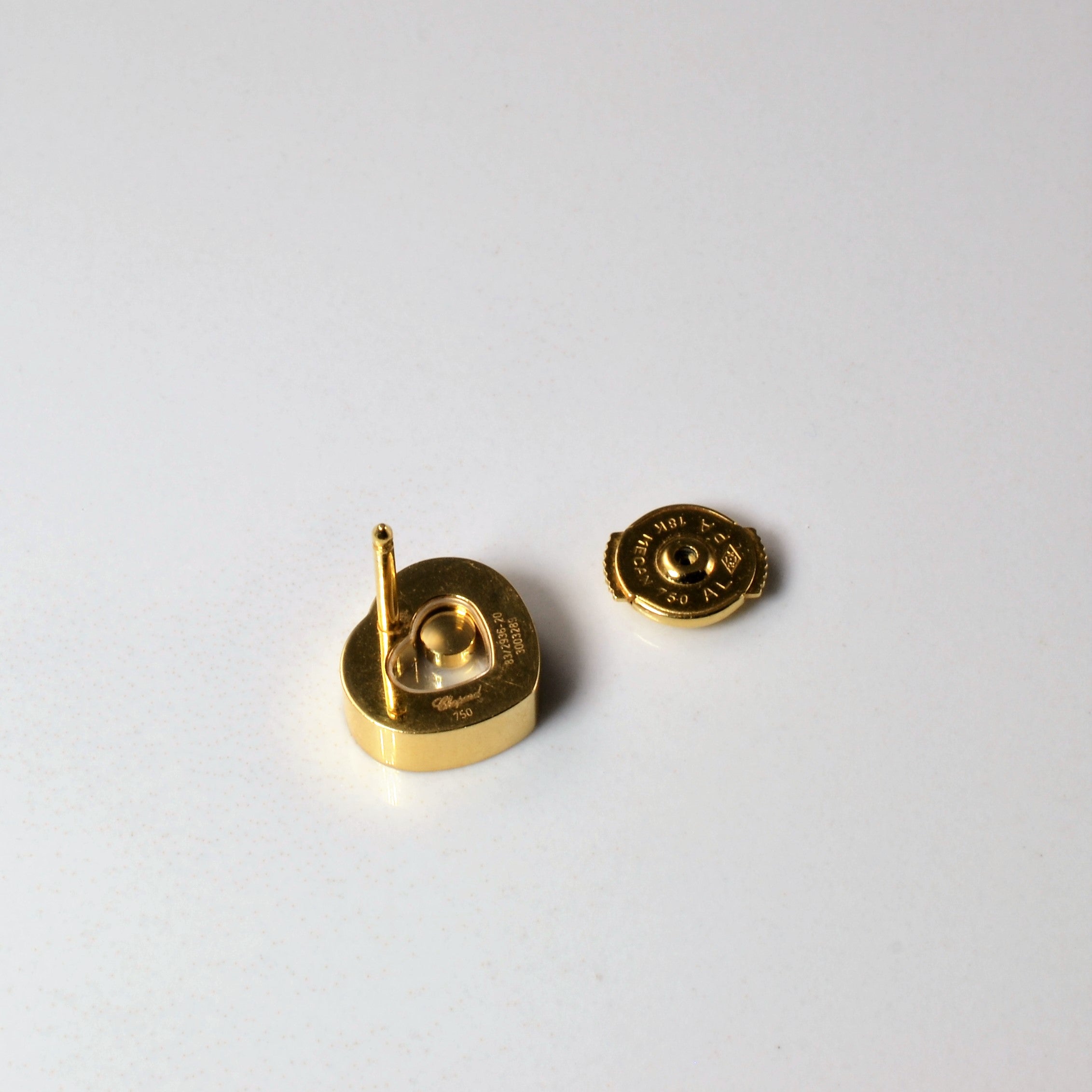 Chopard' Diamond Heart Stud Earrings | 0.38ctw |