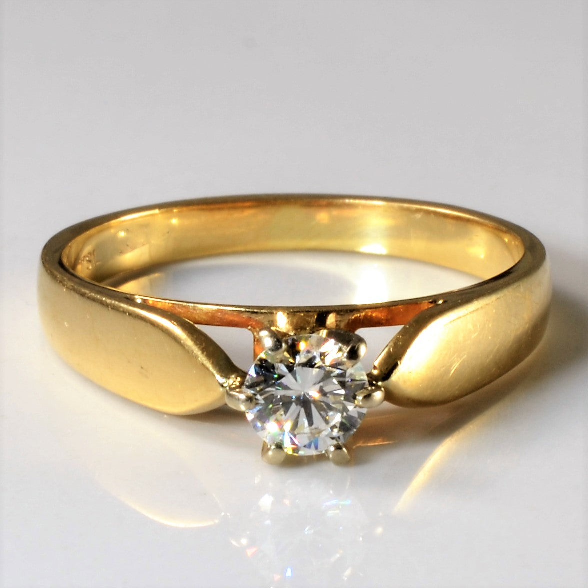 Six Prong Solitaire Diamond Ring | 0.32ct | SZ 7.5 |