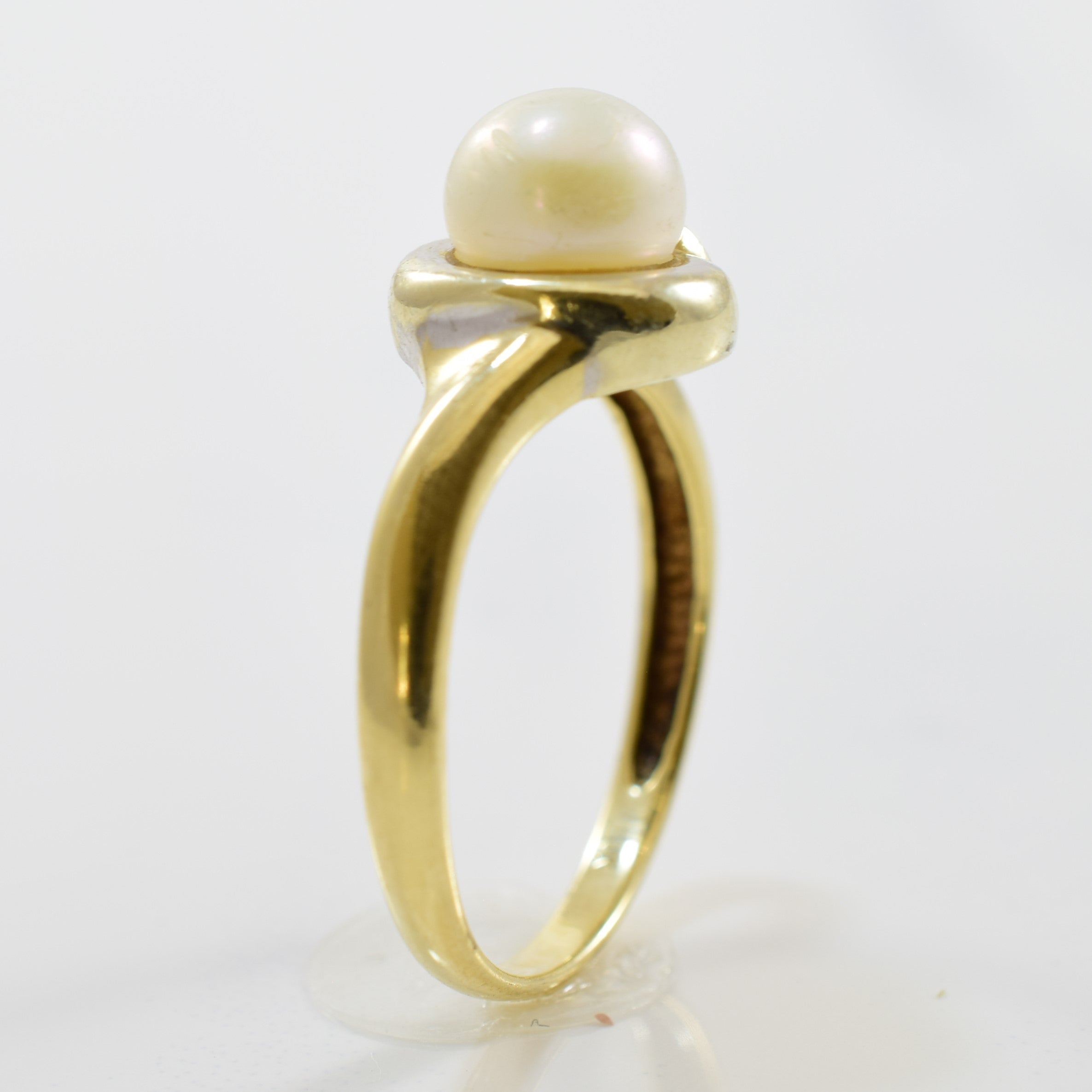 Pearl & Diamond Bypass Ring | 0.03ctw, 1.94ct | SZ 6.5 |