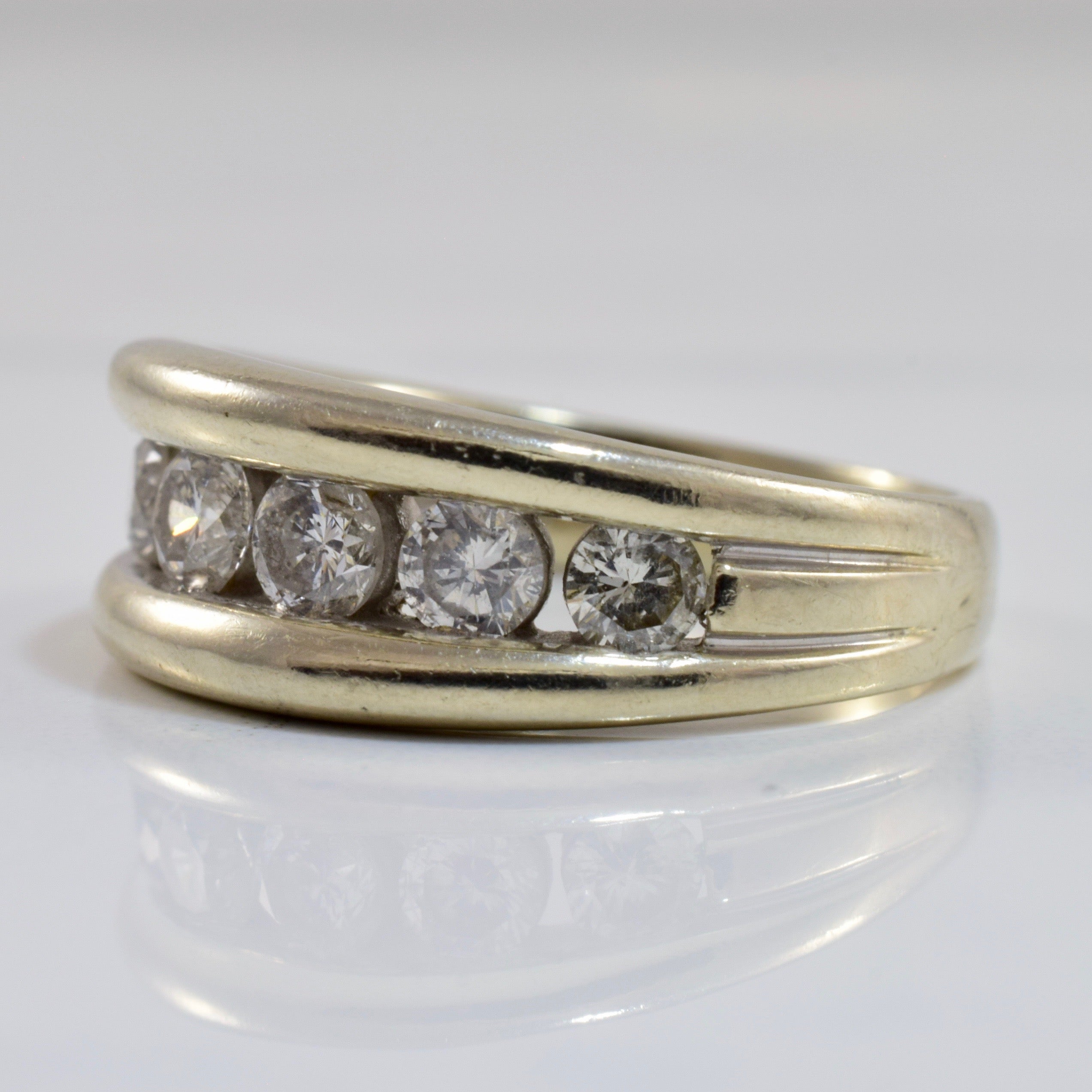 Large Channel Set Diamond Band | 0.84 ctw SZ 6 |