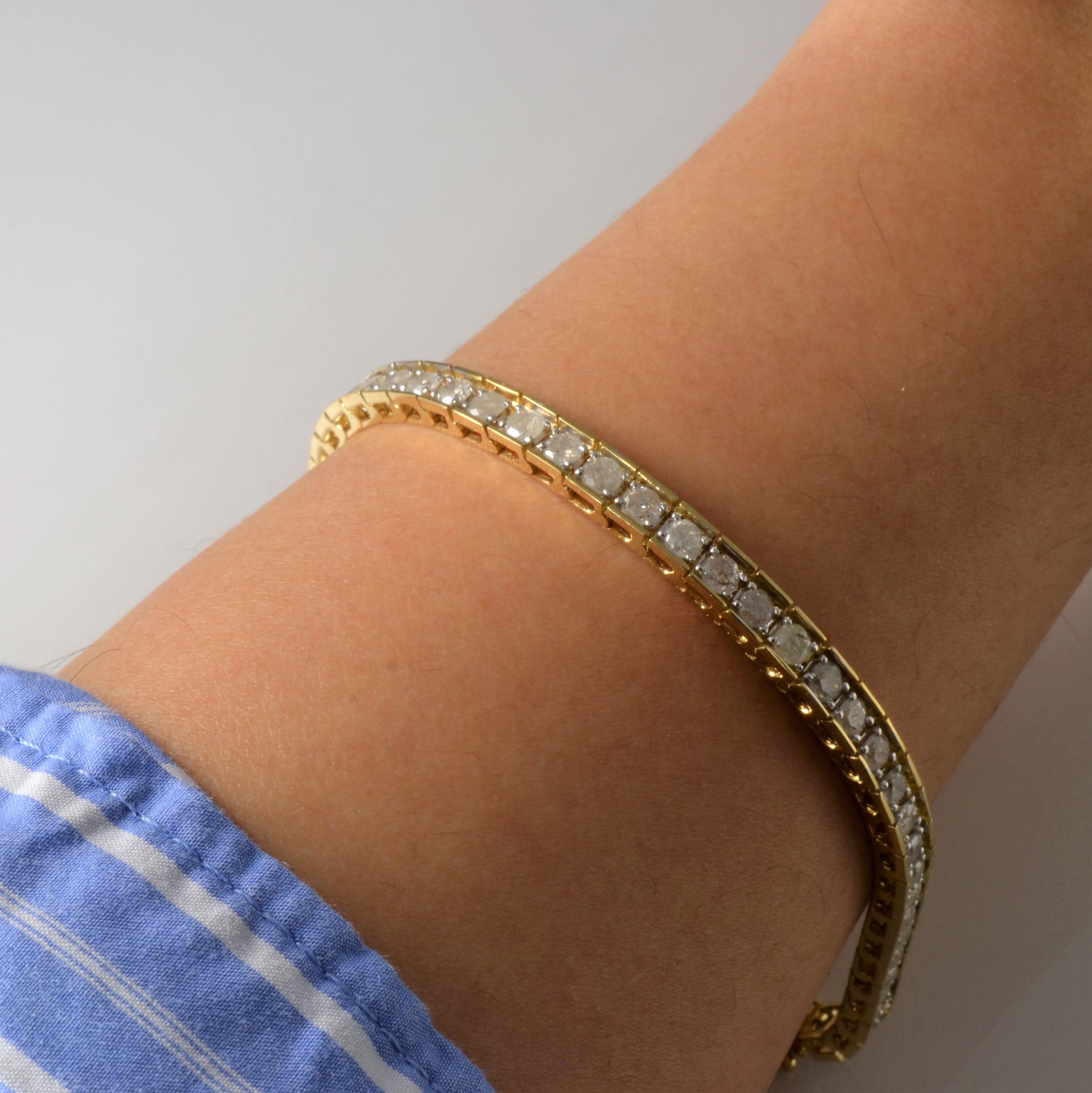 Tension Set Diamond Chain Bracelet | 4.84ctw | 7" |