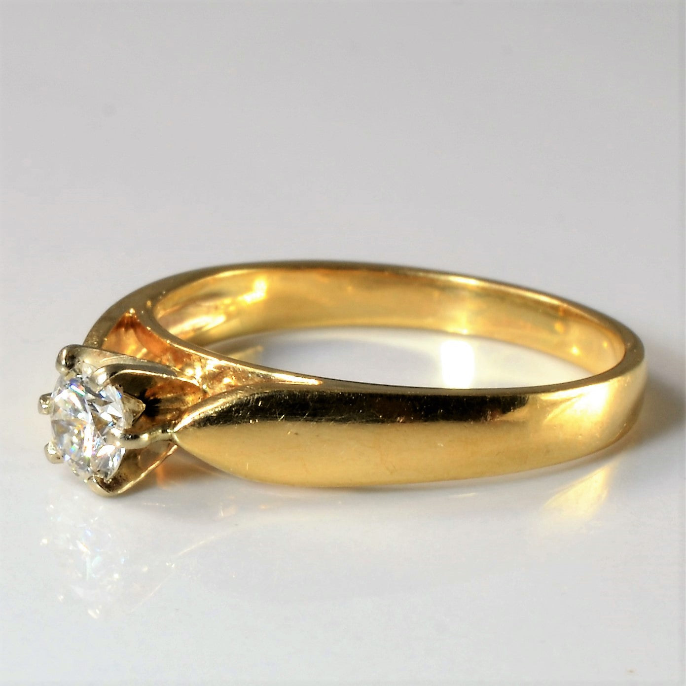Six Prong Solitaire Diamond Ring | 0.32ct | SZ 7.5 |