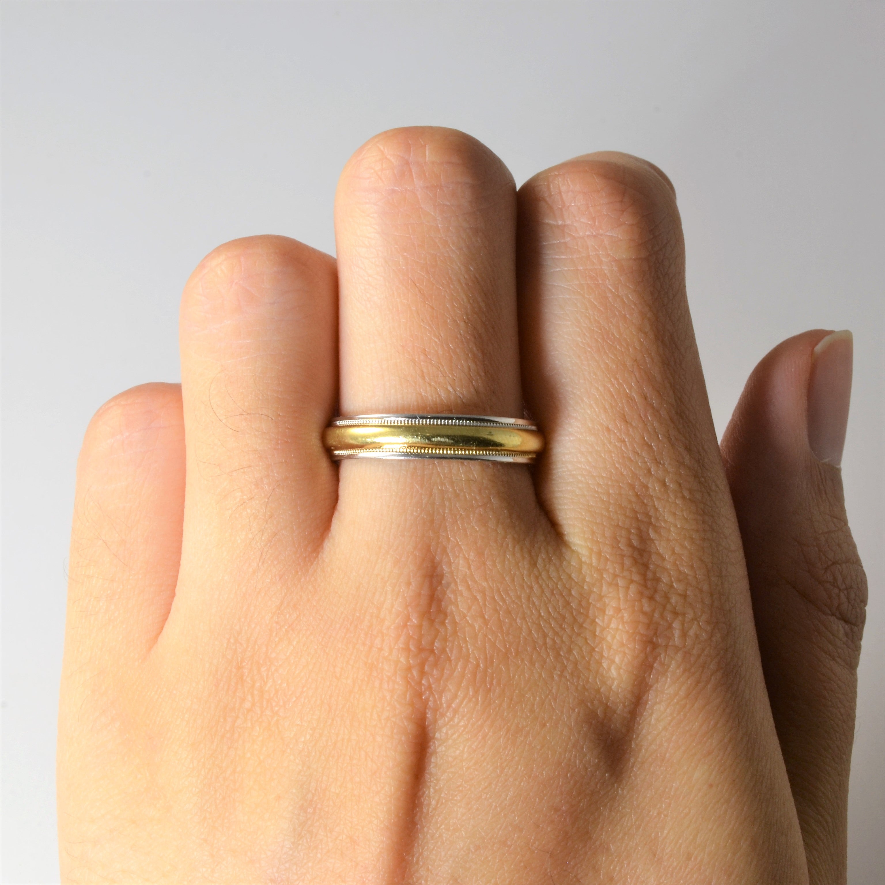 Milgrain Detailed Two Tone Band | SZ 8.25 |