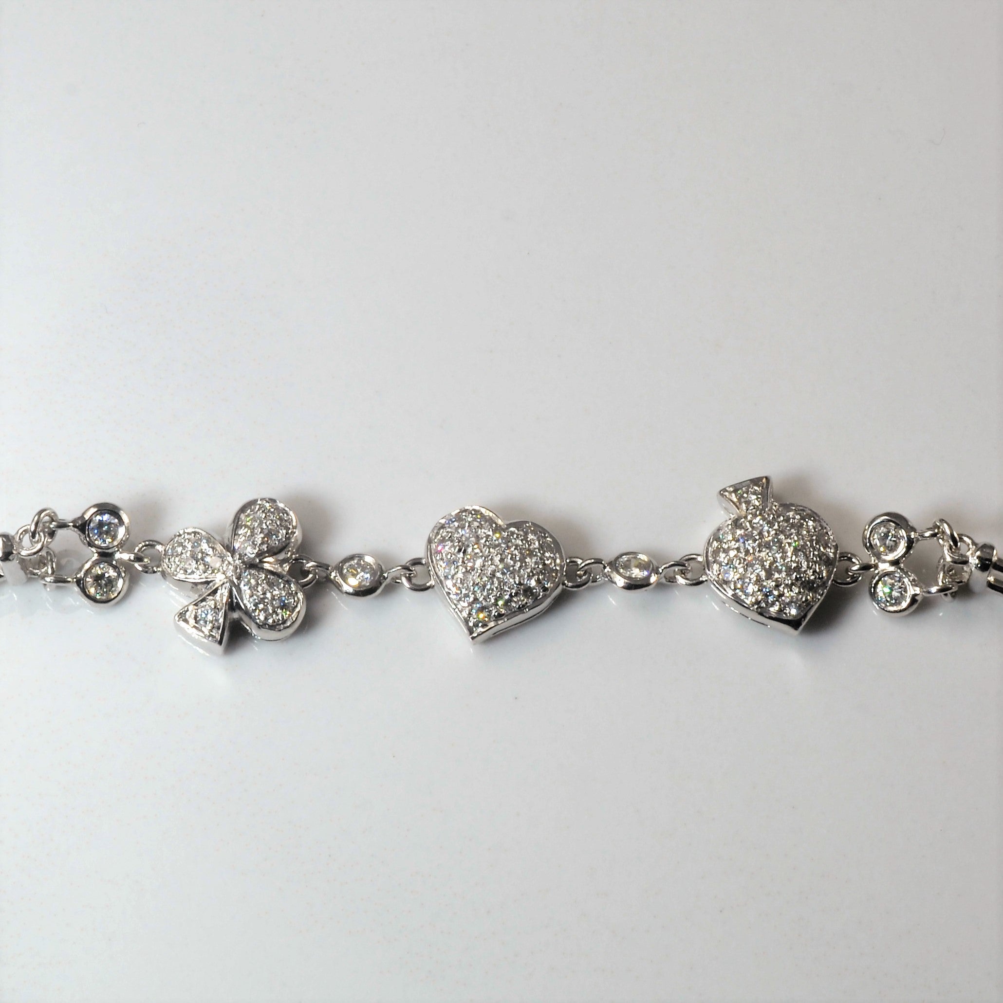 Diamond Playing Card Bracelet | 0.45ctw | 7" |
