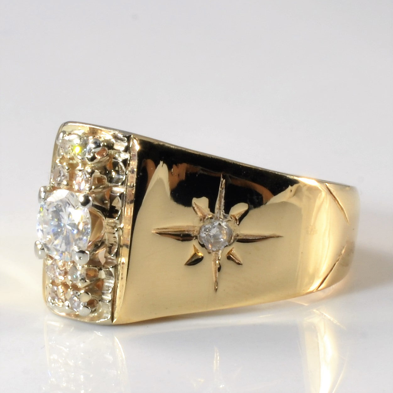 Vertical Quad Cluster Diamond Ring | 0.44ctw | SZ 6.25 |