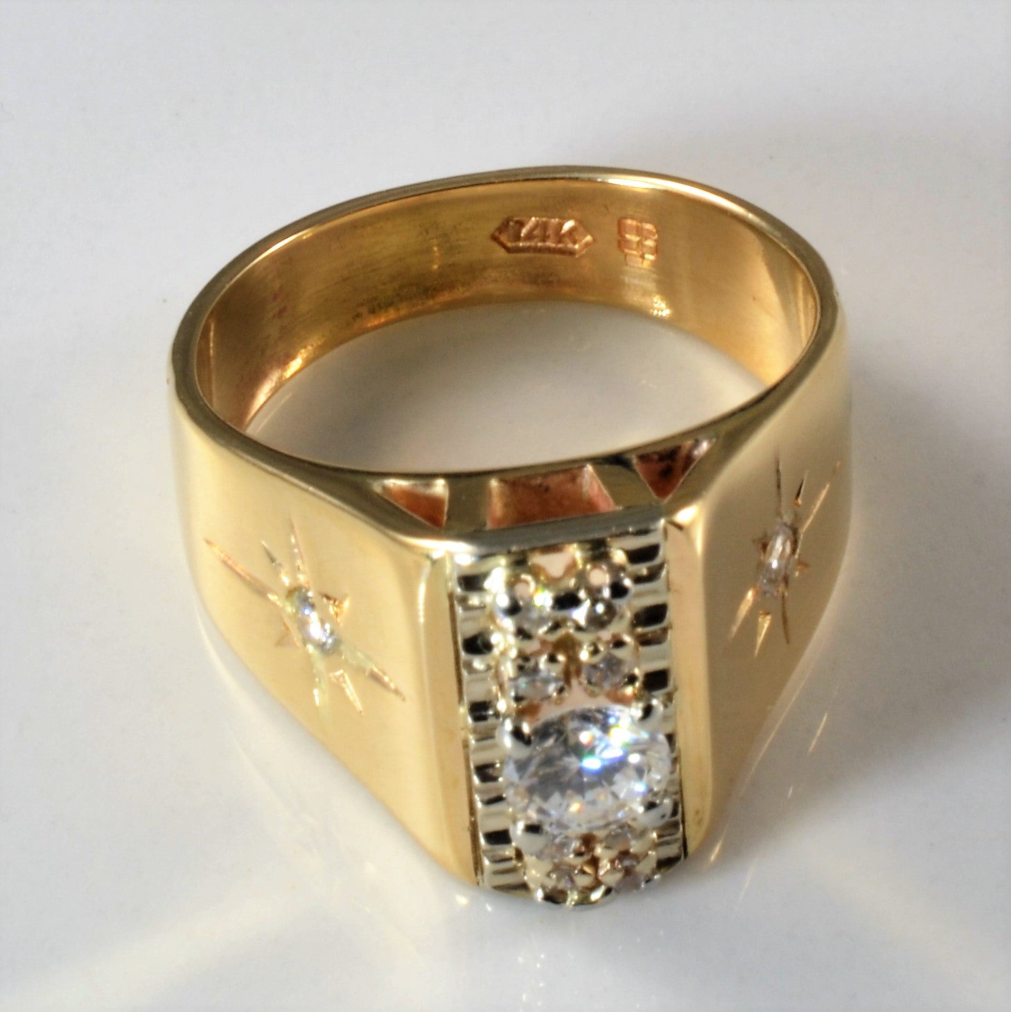 Vertical Quad Cluster Diamond Ring | 0.44ctw | SZ 6.25 |