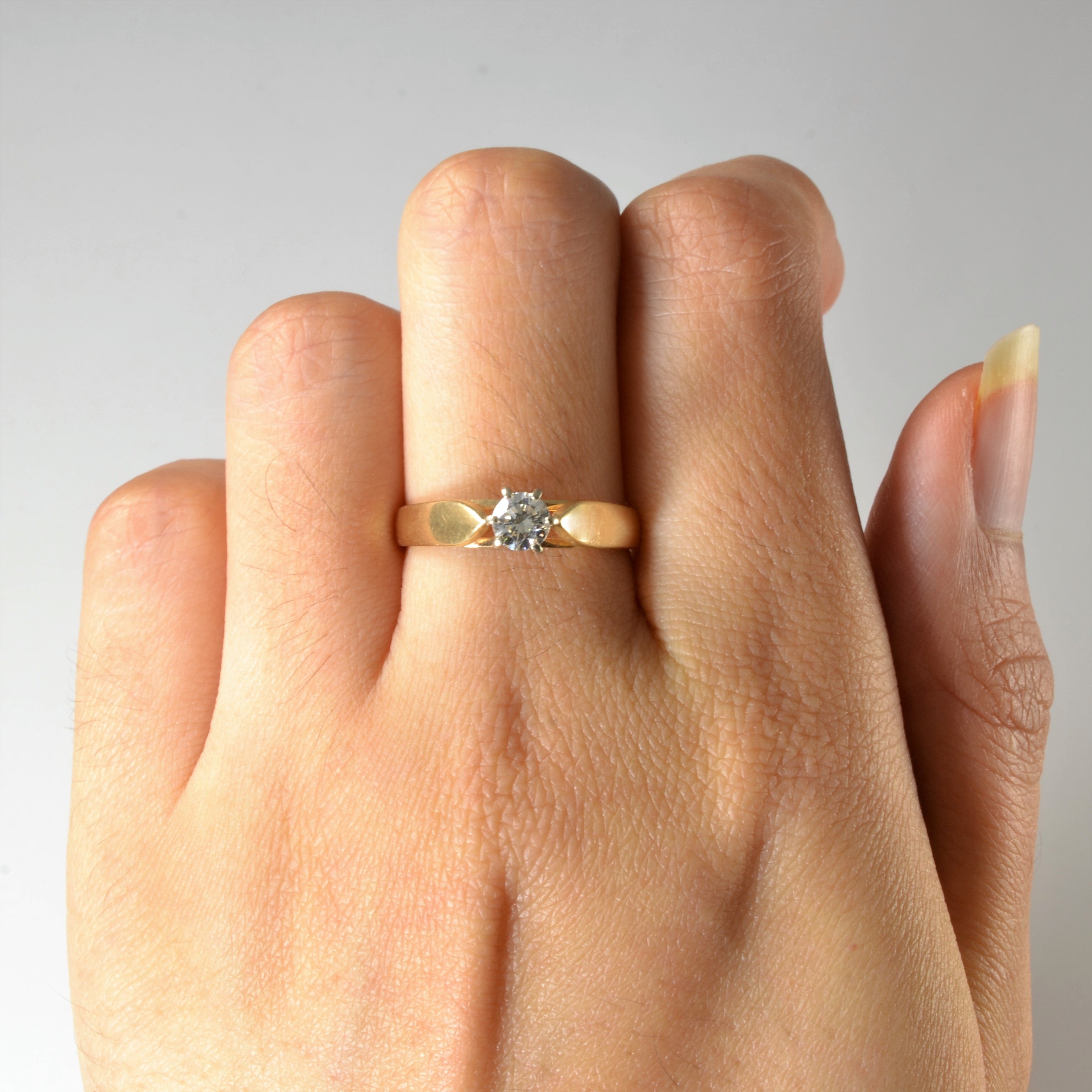 Six Prong Solitaire Diamond Ring | 0.32ct | SZ 7.5 |