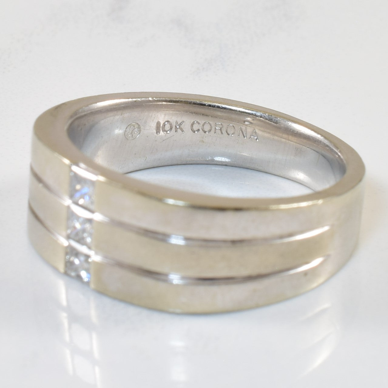 Channel Set Diamond Tapered Ring | 0.18ctw | SZ 8 |