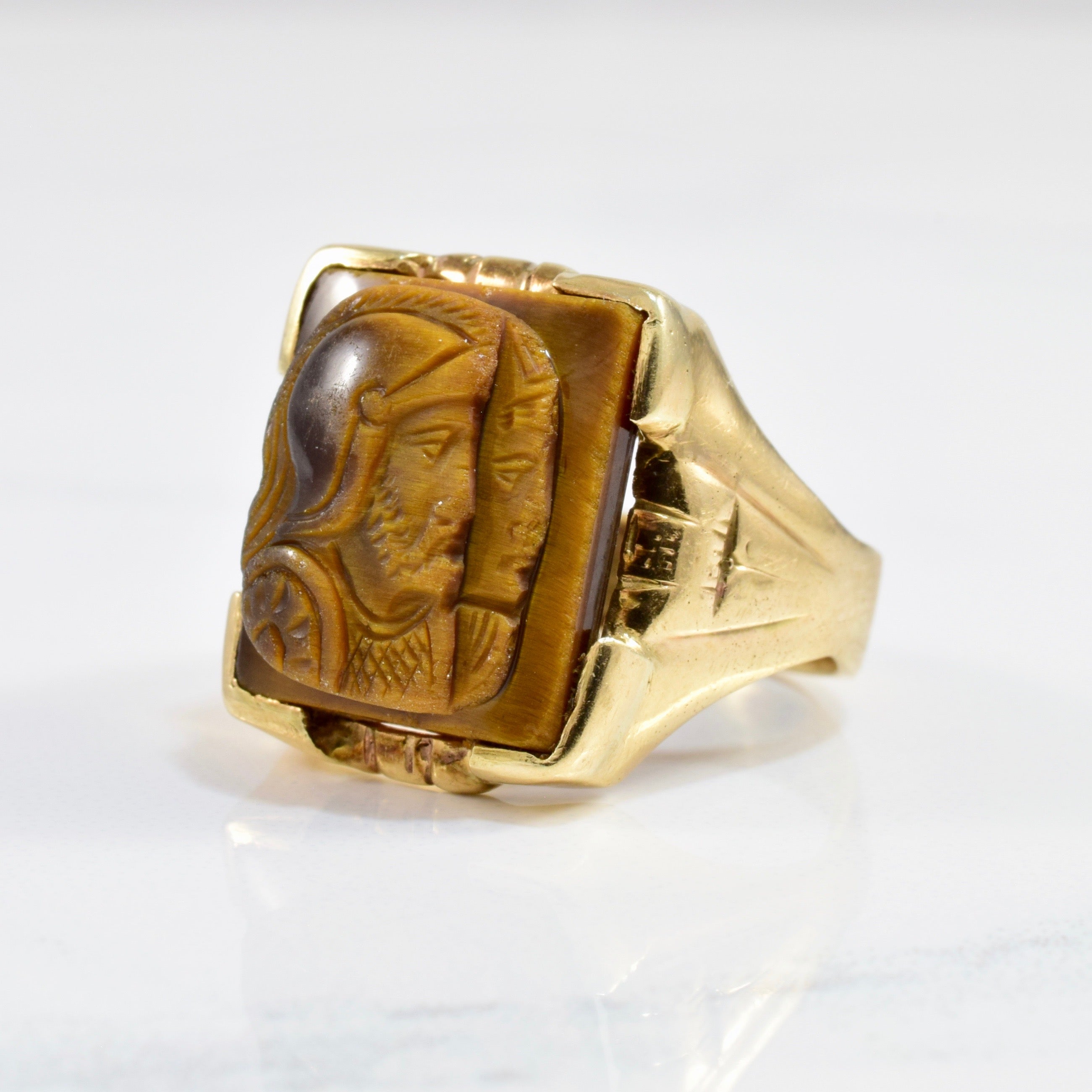 Tiger's Eye Cameo Ring | SZ 6.25 |